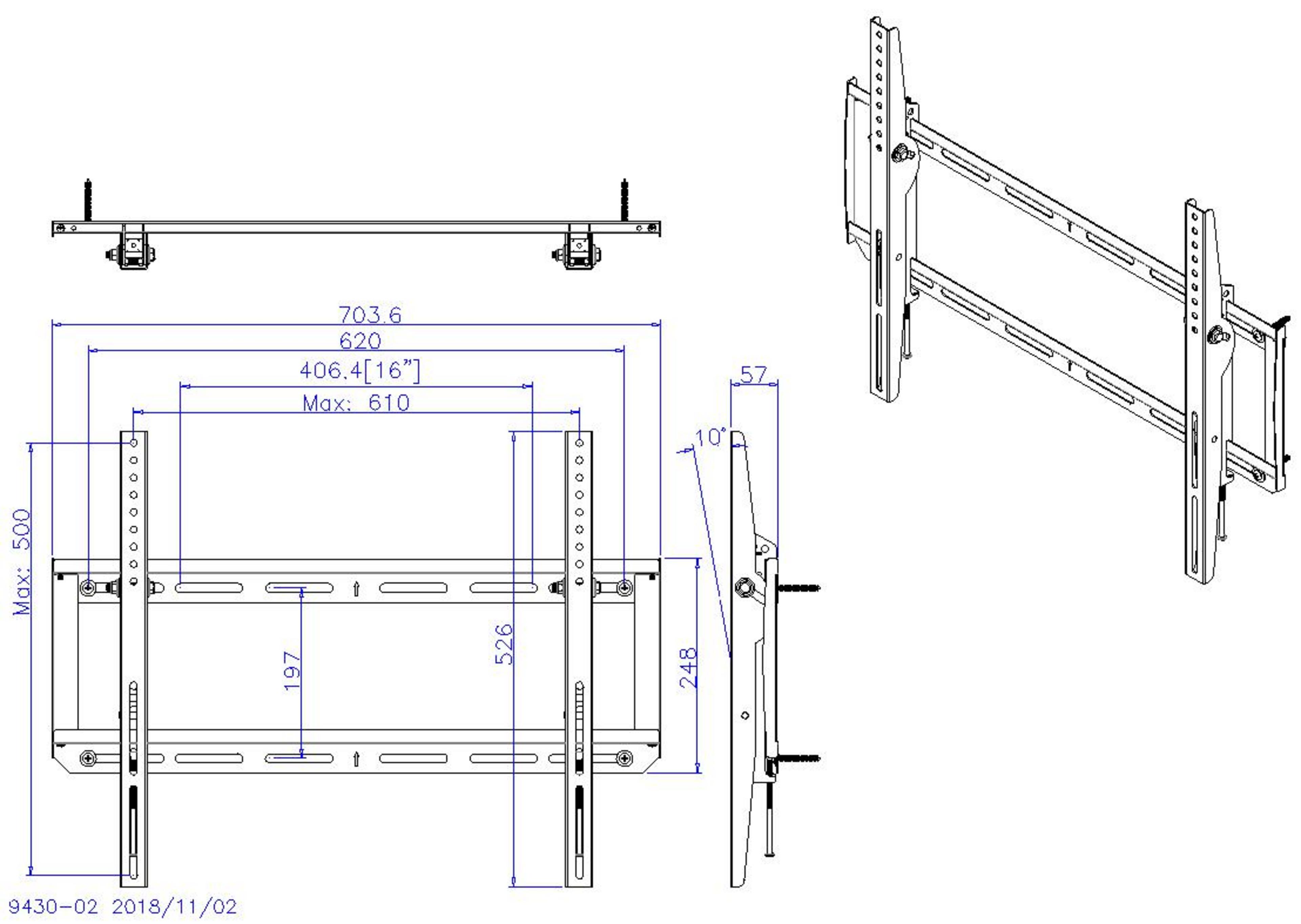 ARTICONA Public Display/TV wandhouder
