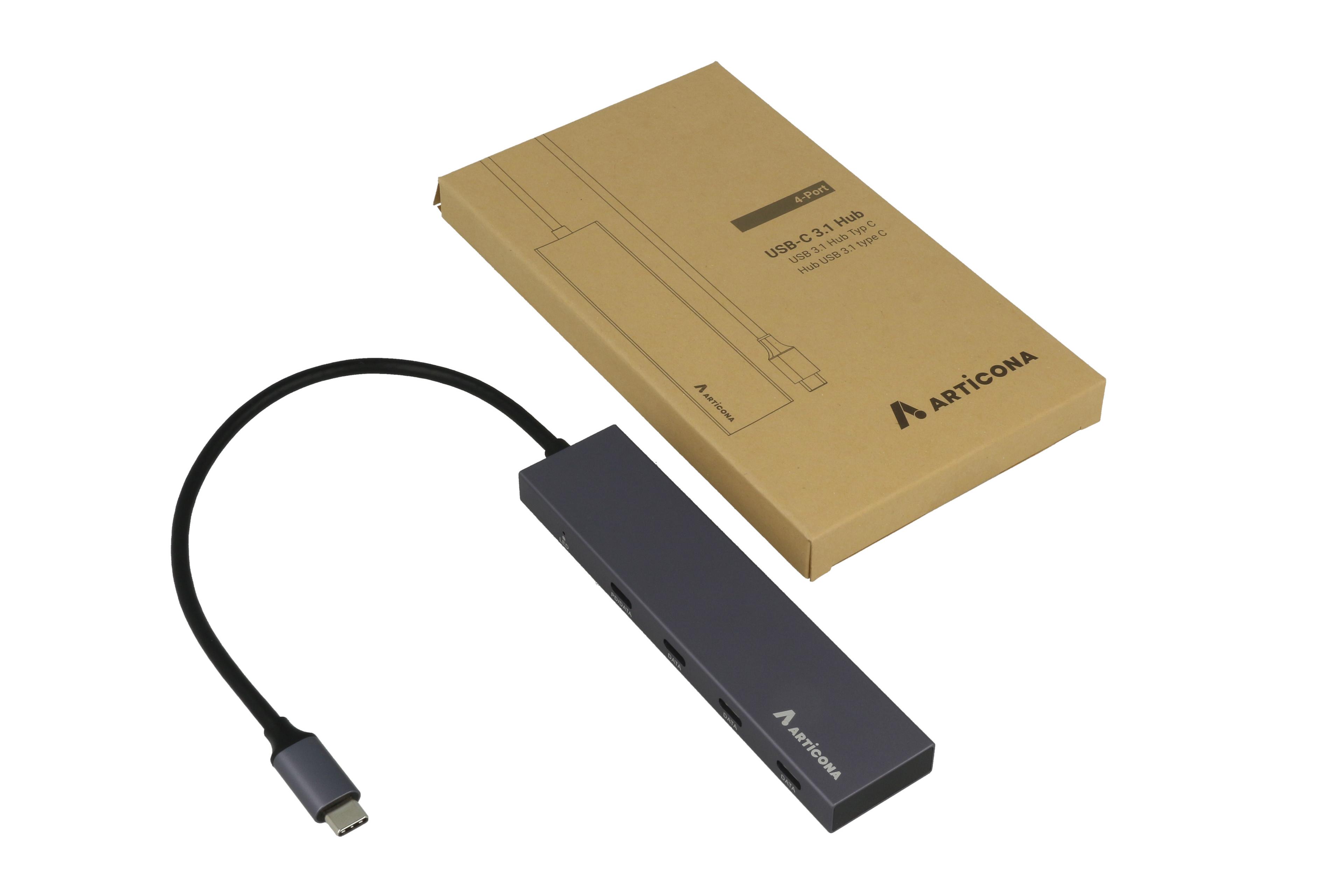 ARTICONA 4 portos USB-C 3.1 hub
