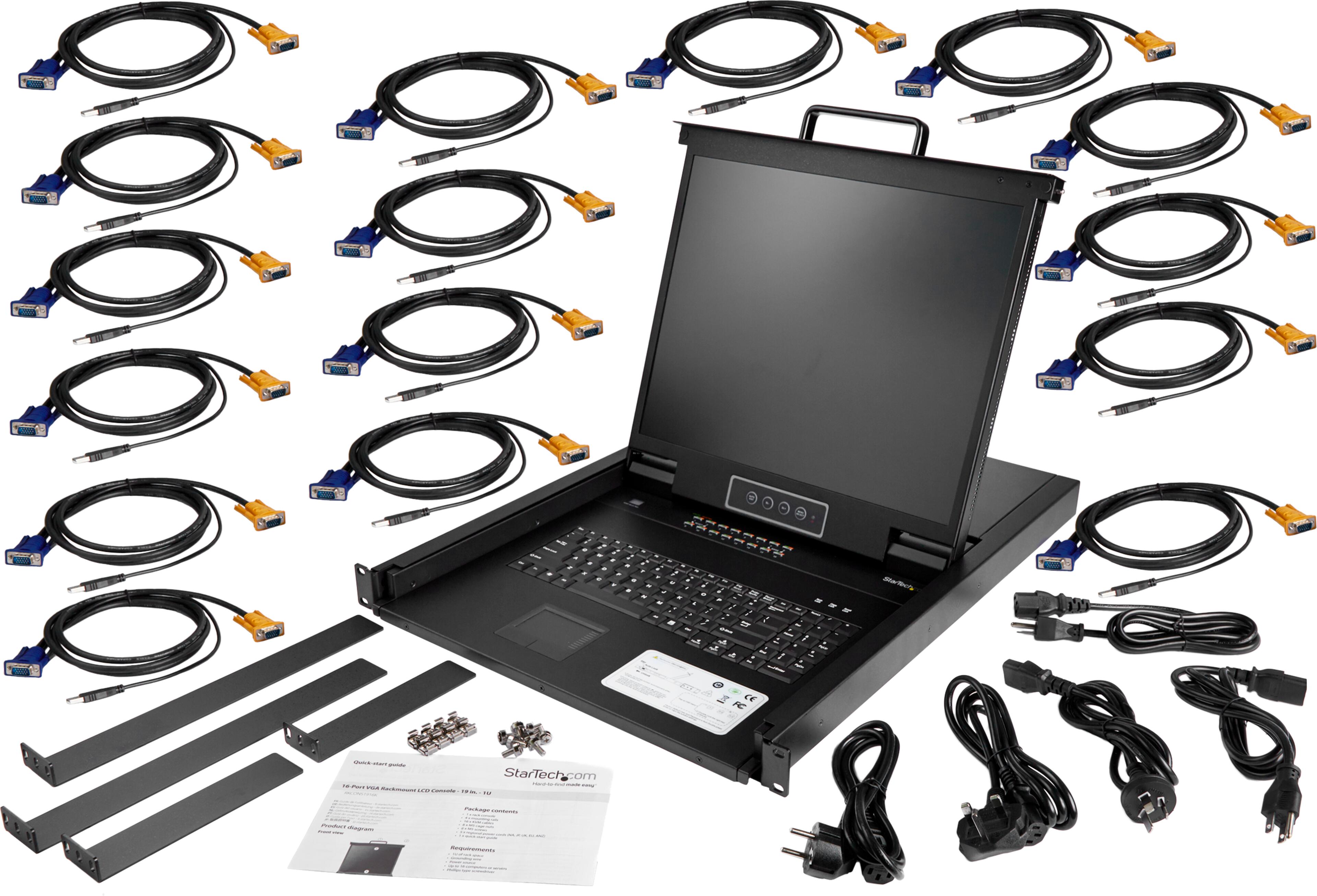 StarTech LCD Console 48.3cm/19" 16-port