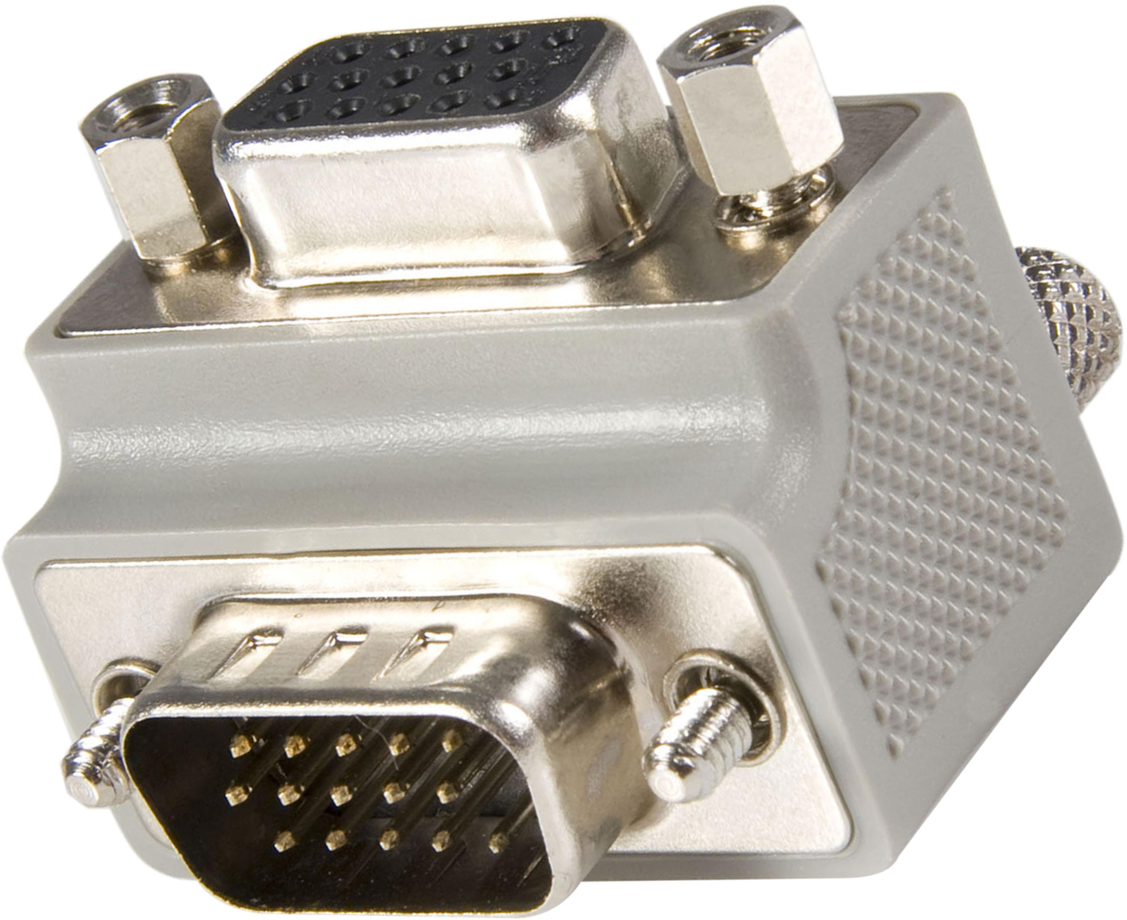 Adapt. VGA HD15 fêmea - HD15 macho 90°