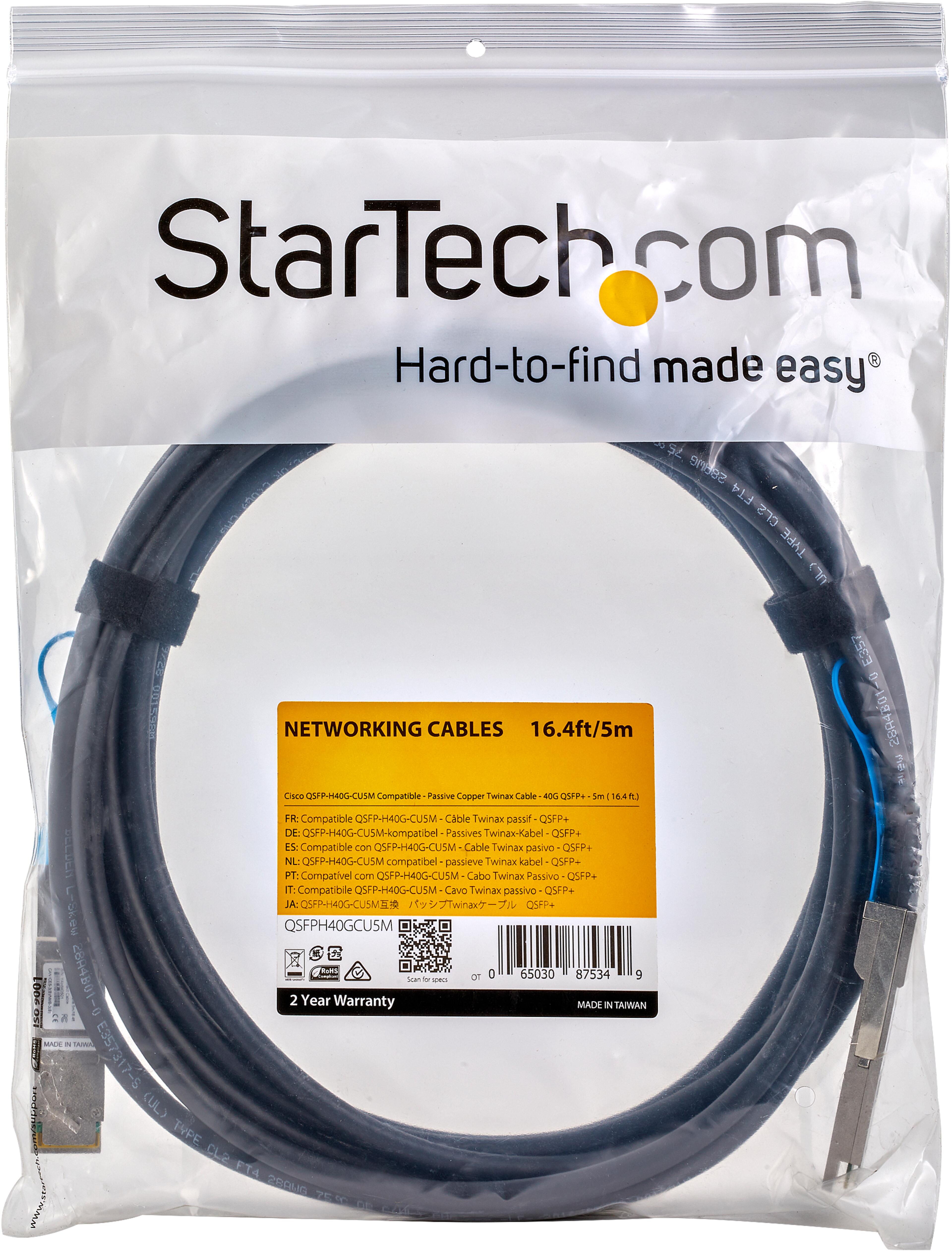 Cable QSFP+/m - QSFP+/m 5m