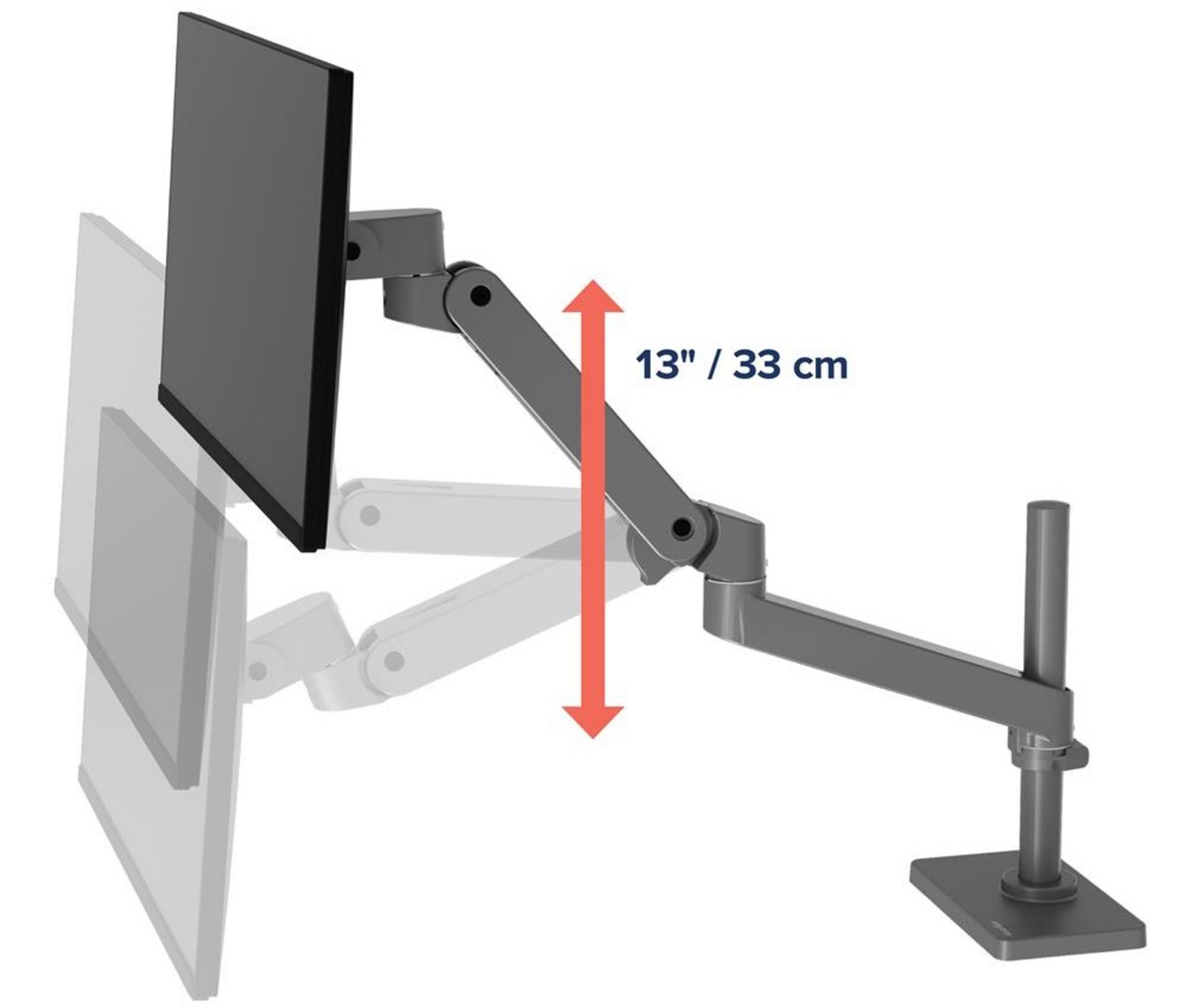 Ergotron LX Pro TallPole MonitorArm Grey