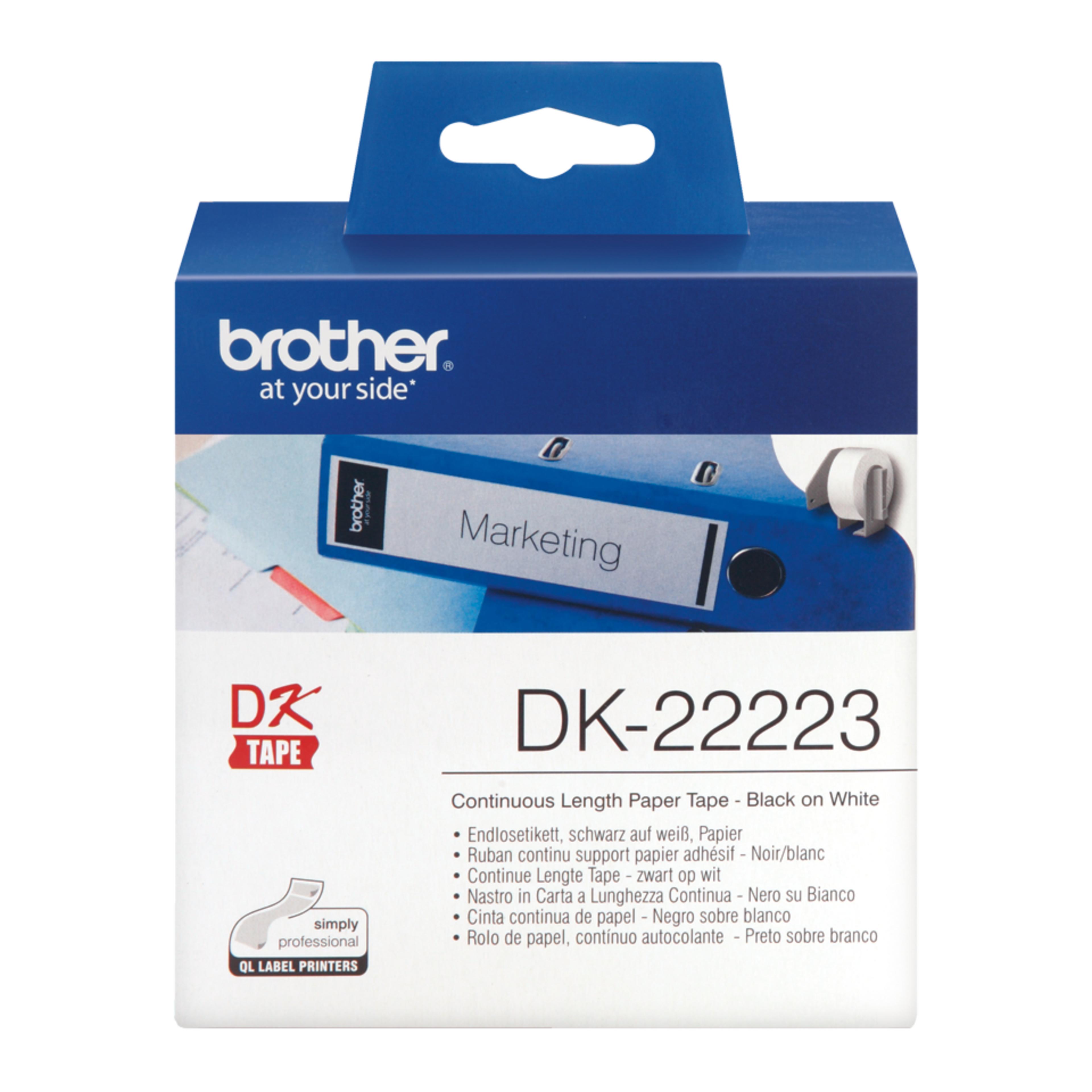 Brother 50mmx30m Cont. Label Roll White