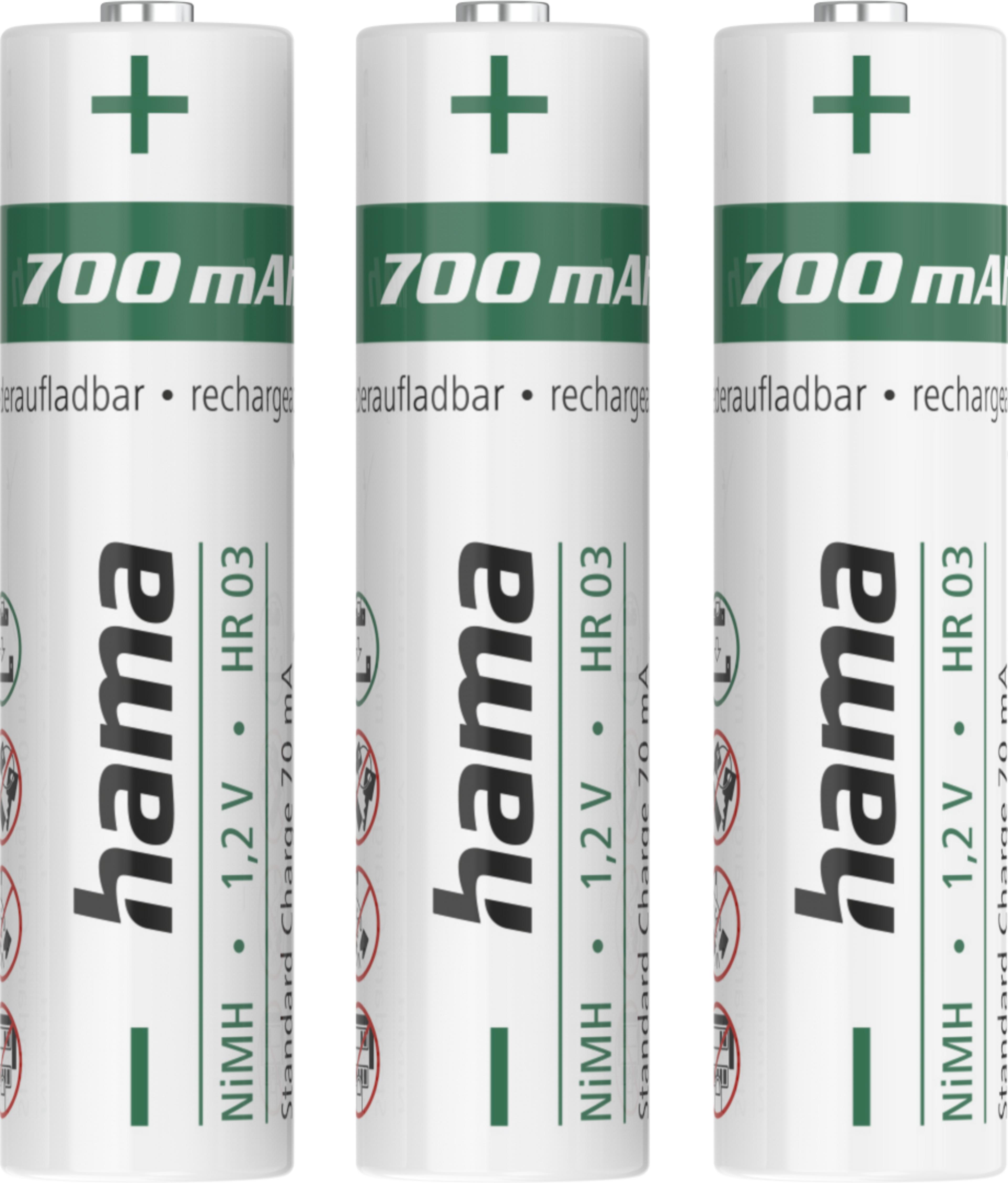 Hama AAA 700mAh NiMH Battery 3pack