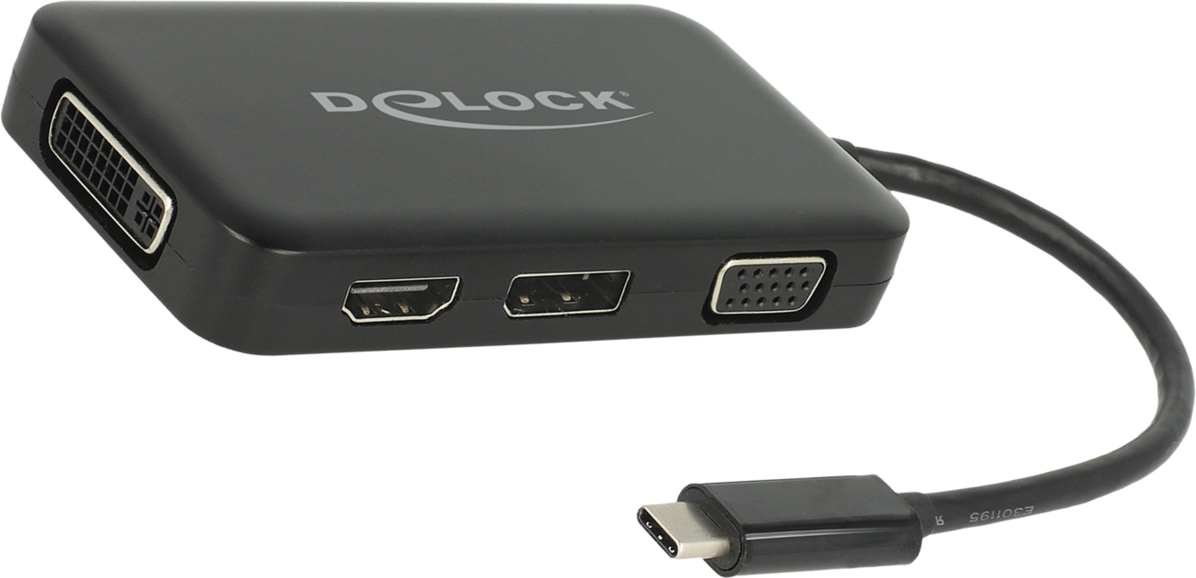 Adapter USB C - VGA+HDMI+DVI-D+DP