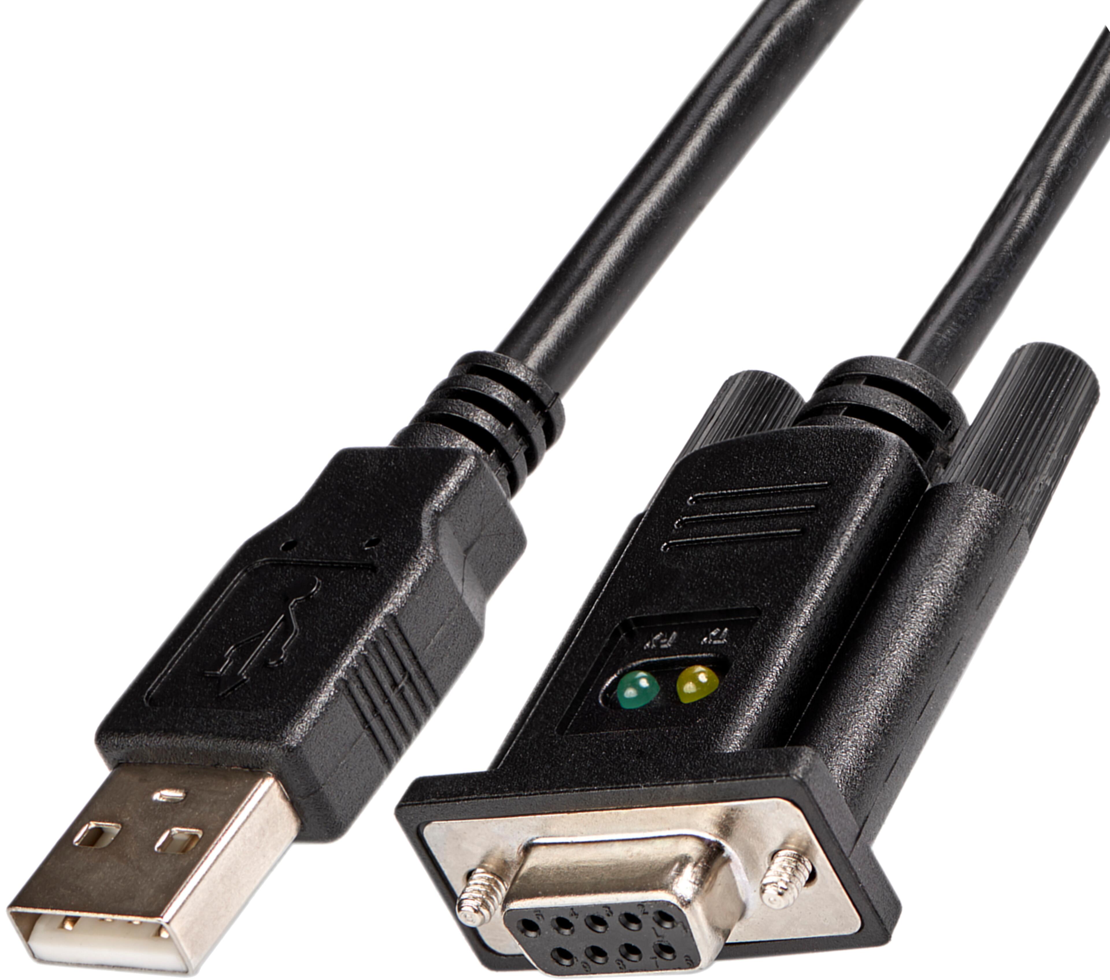 Adapter DB9Bu (RS232)-USB Typ A St 1,7 m