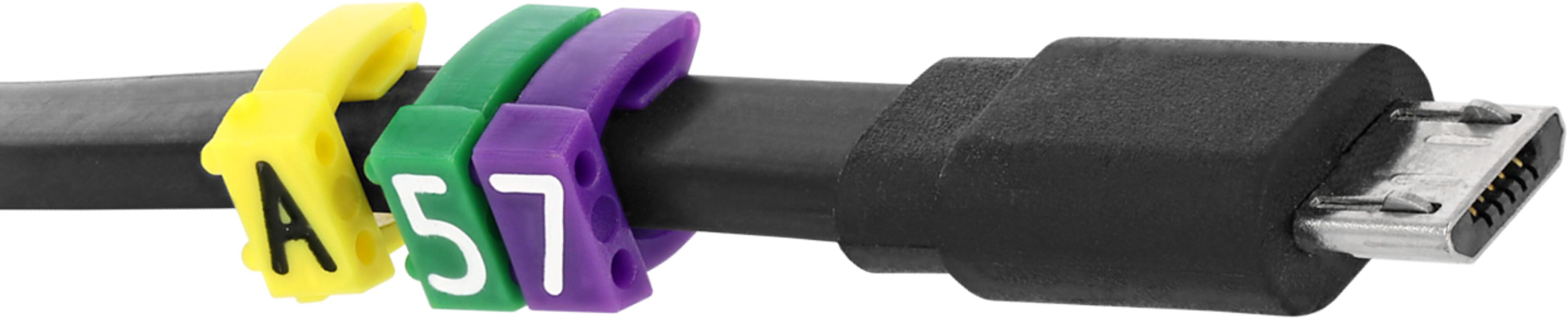 Značení kabelových klipů 0-9 bar. 100ks