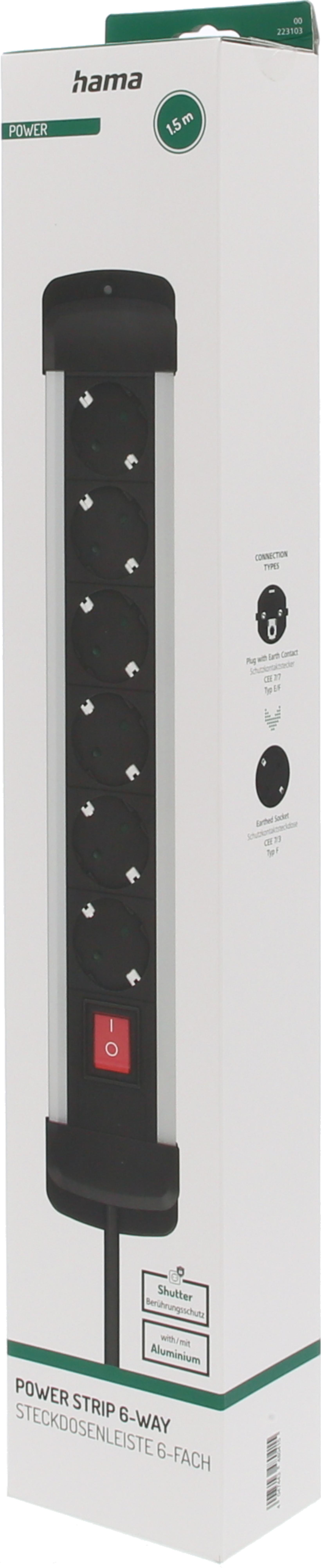 Power Strip 6-way 1.5m w/ Switch