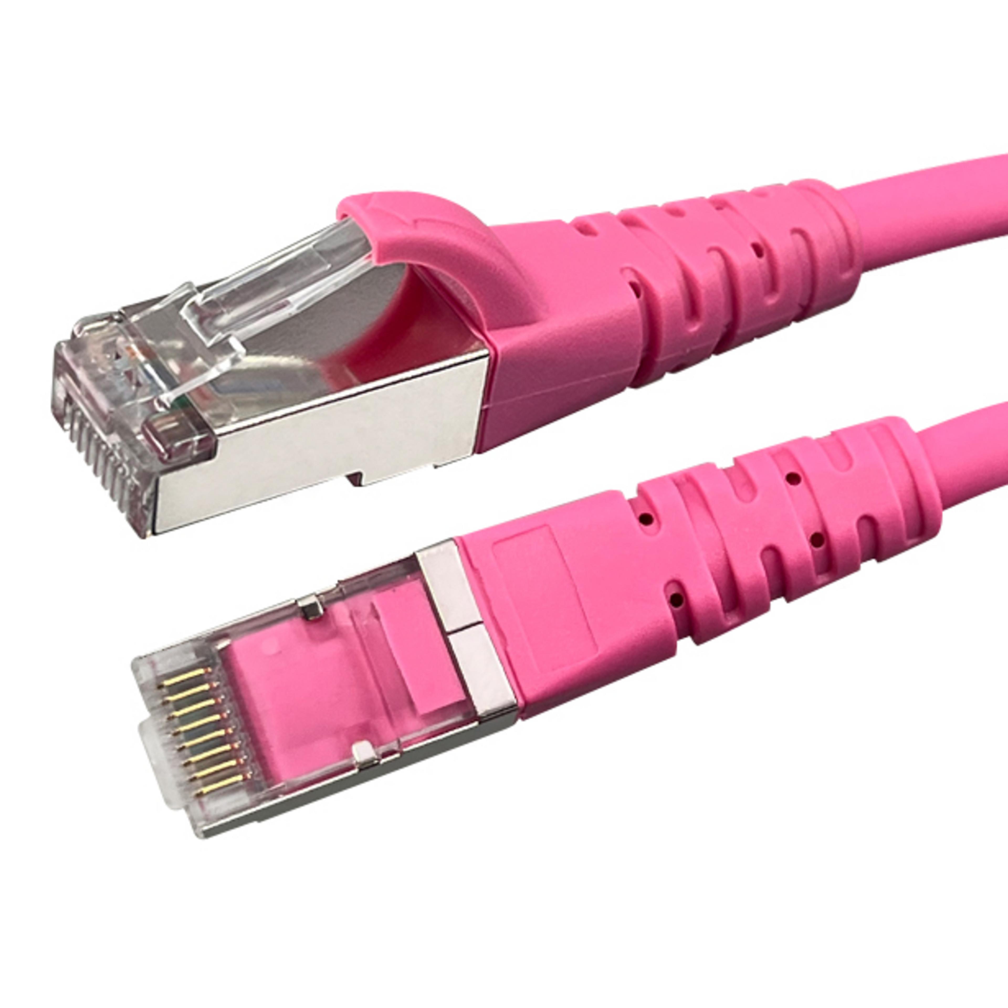 Videk Cat6a S/FTP Patch Cable 0,5m pink