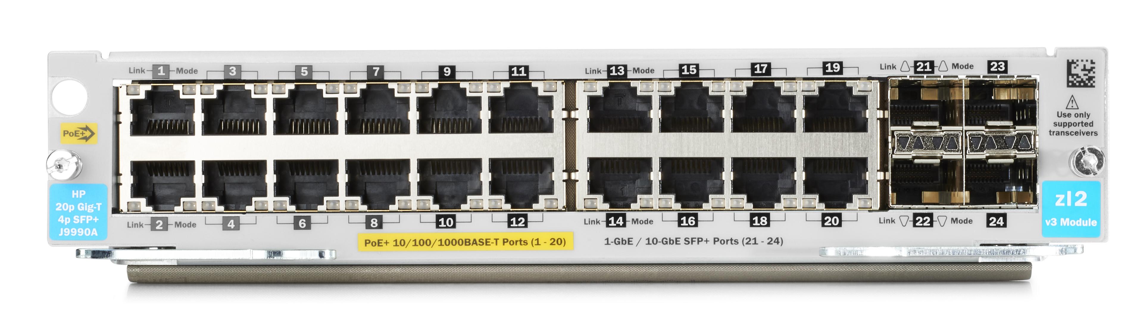HPE Aruba 20xGb PoE+/4x SFP+ v3 zl2 Mdl