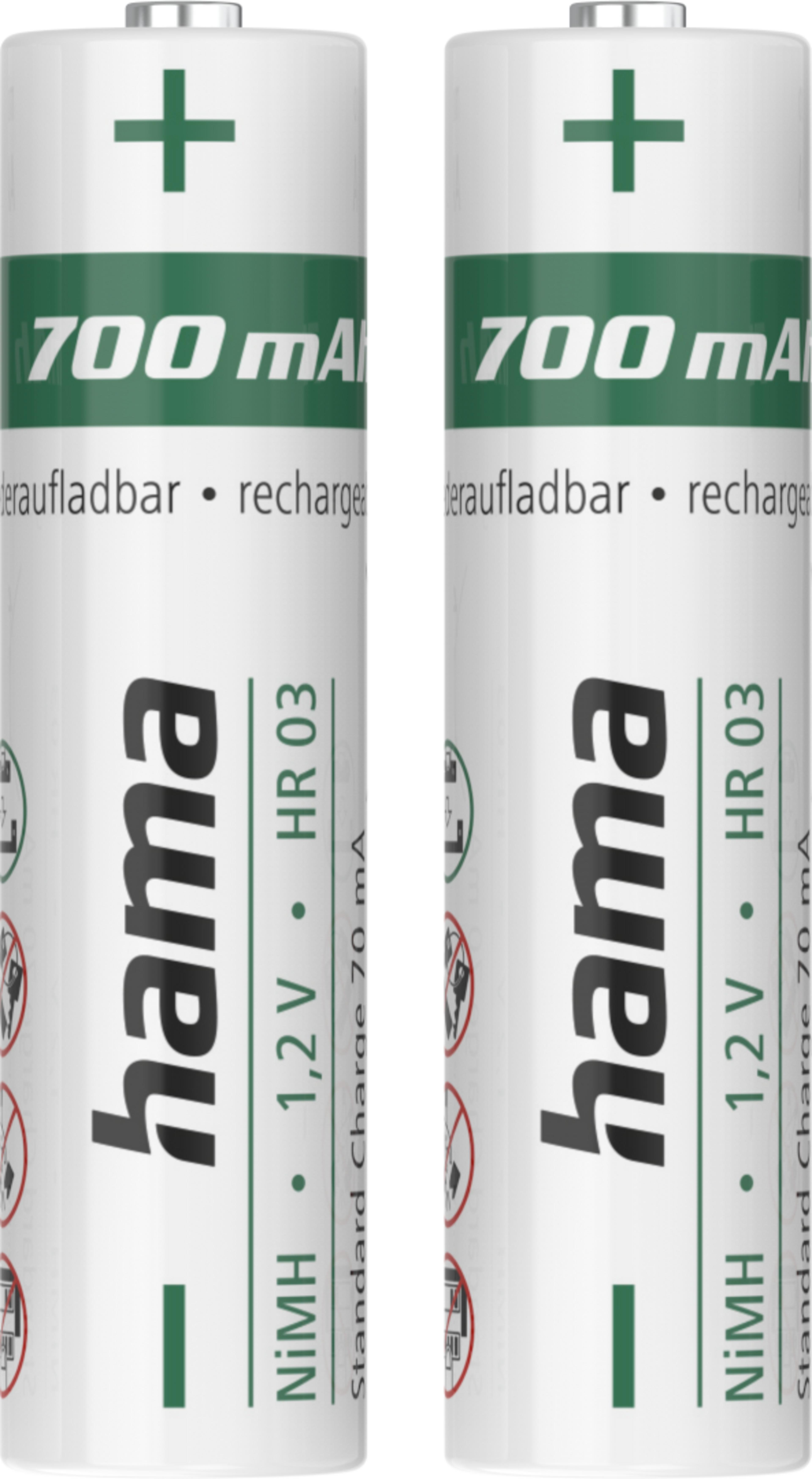 Hama AAA 700mAh NiMH Battery 2-pack