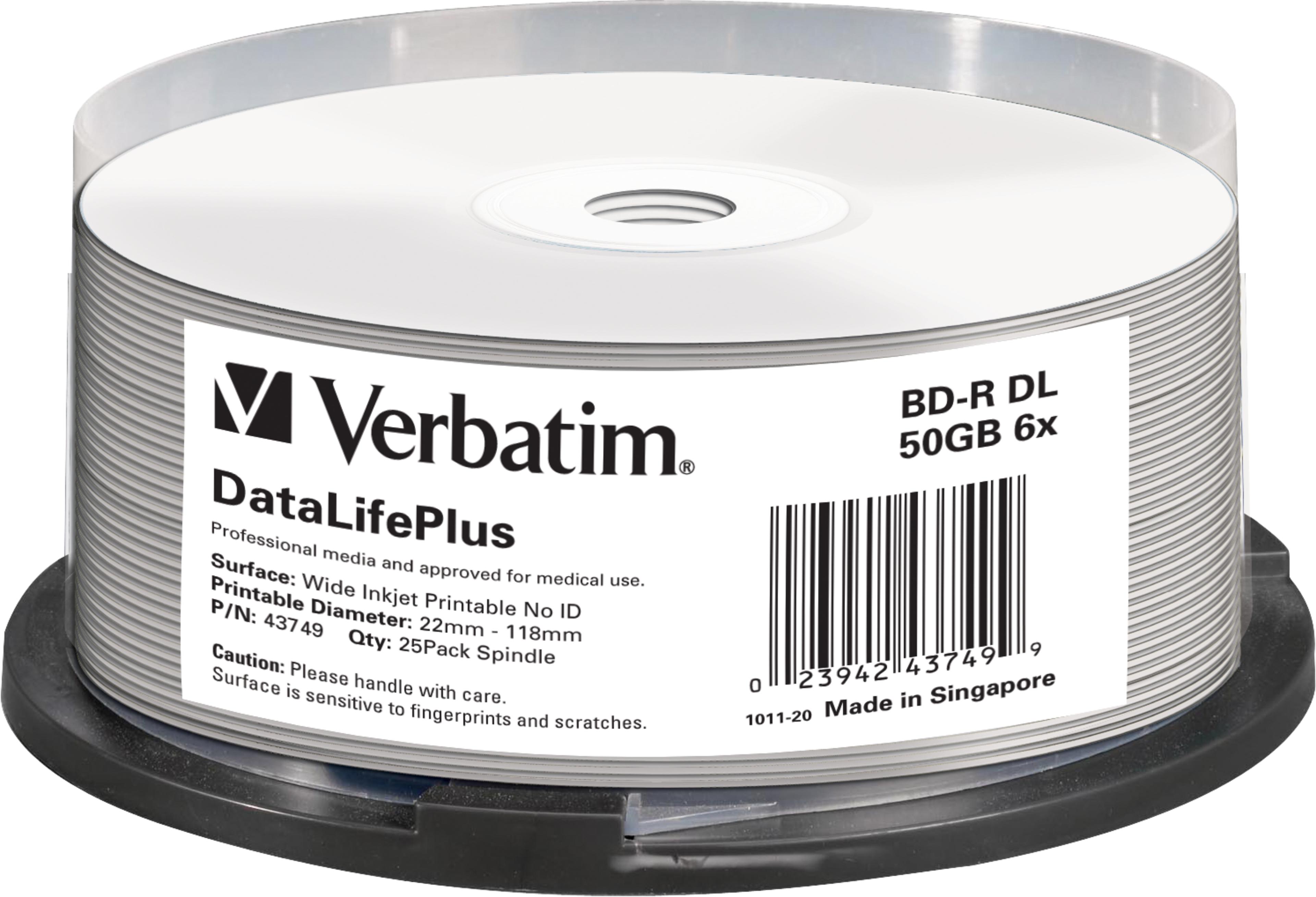 Verbatim Blu-ray BD-R 50GB 6x Ink SP(25)