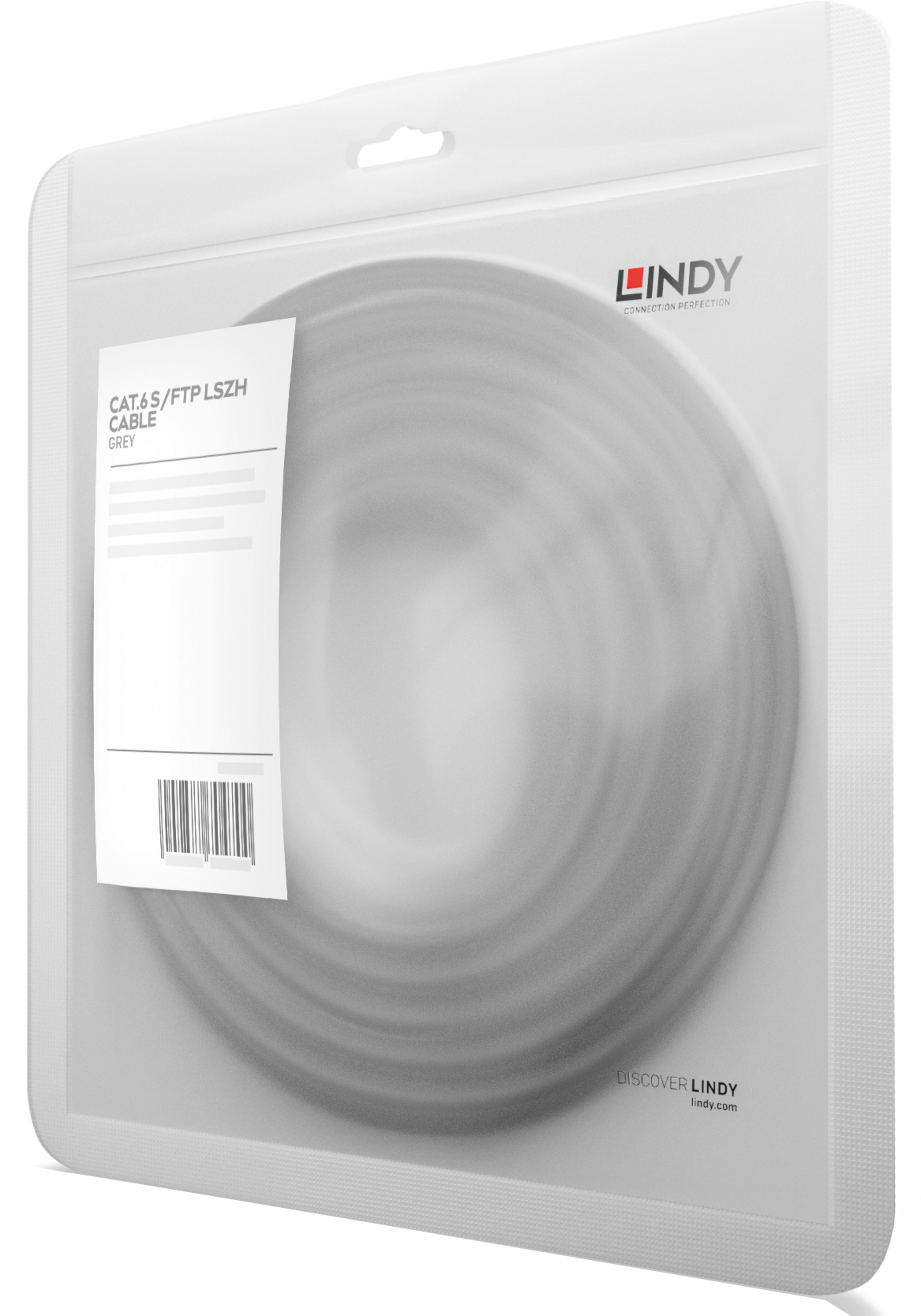 Patchkabel RJ45 S/FTP Cat6 100 m grau