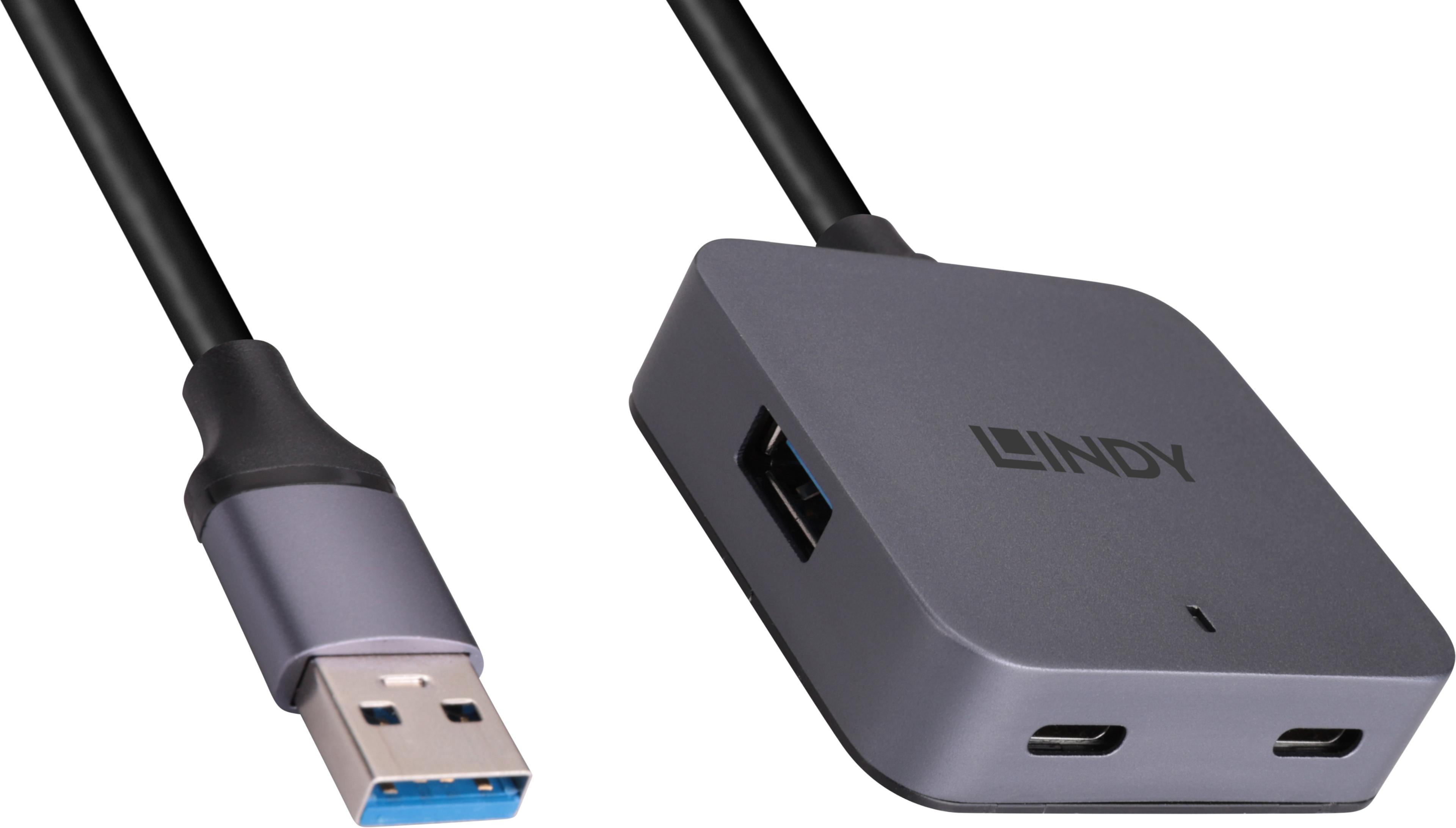 LINDY USB Hub 3.0 4-port 10m