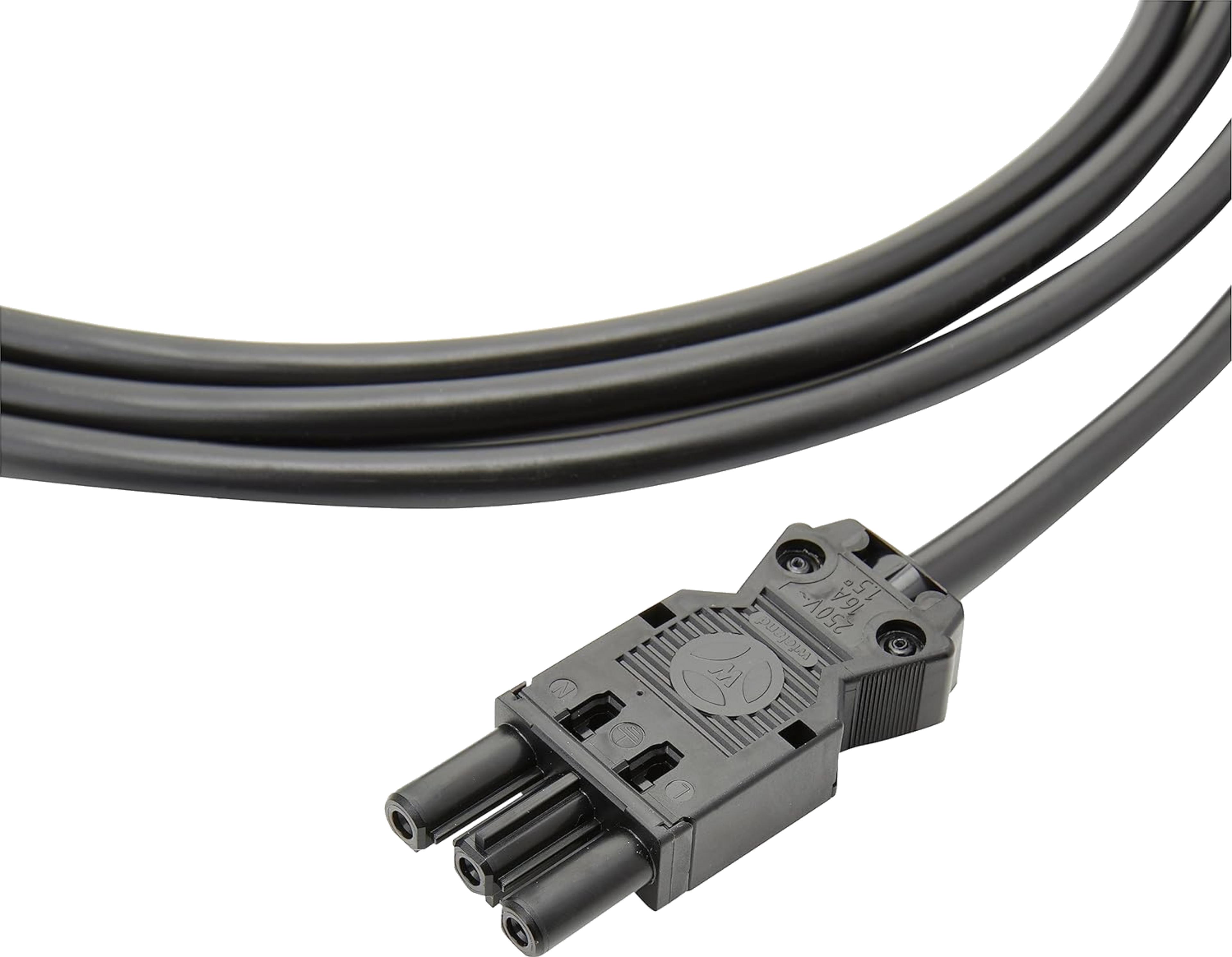 Câble alim. GST18 m. - GST18 f. 2 m noir