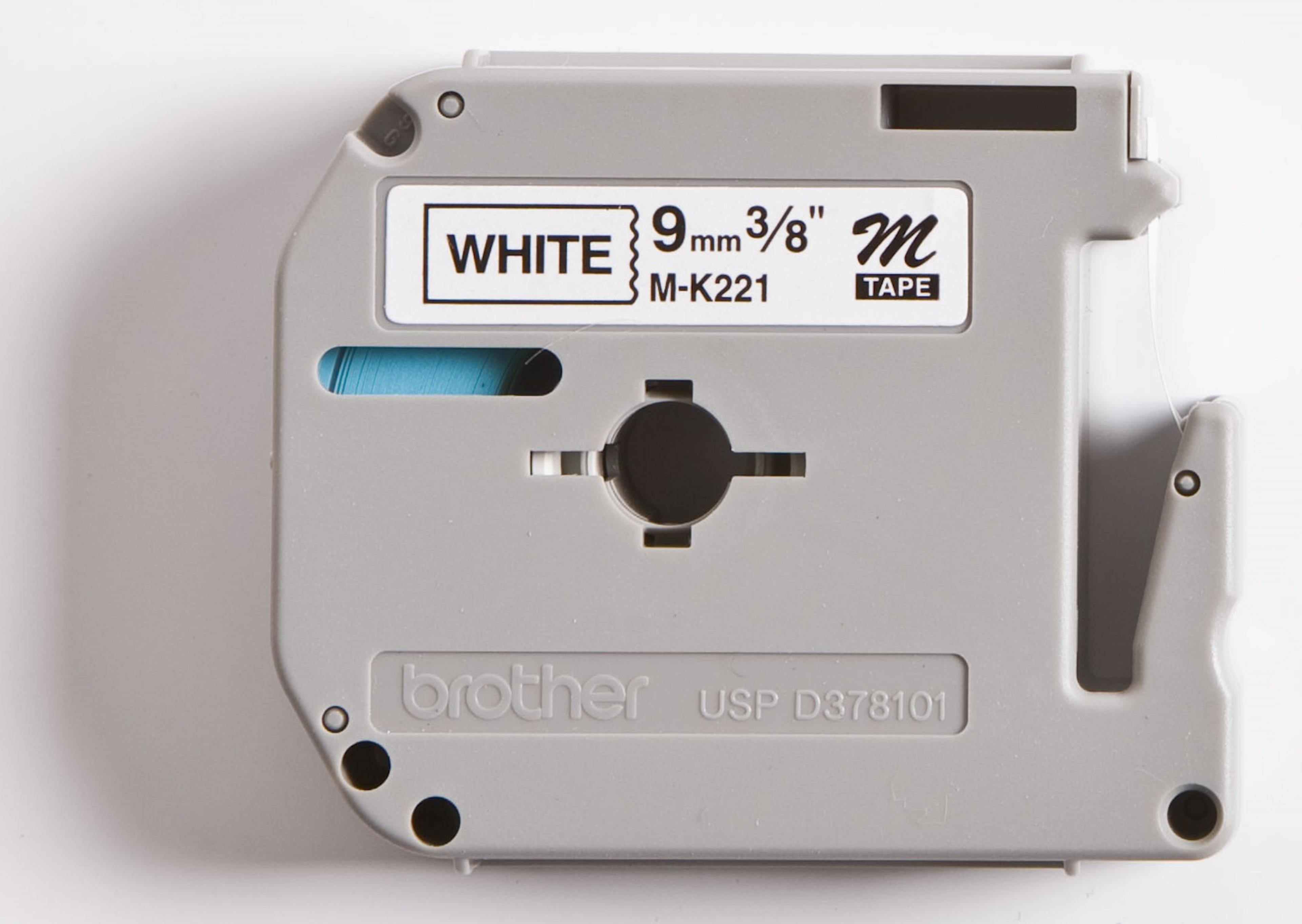 Brother M-K221 9mmx8m Schriftband weiß