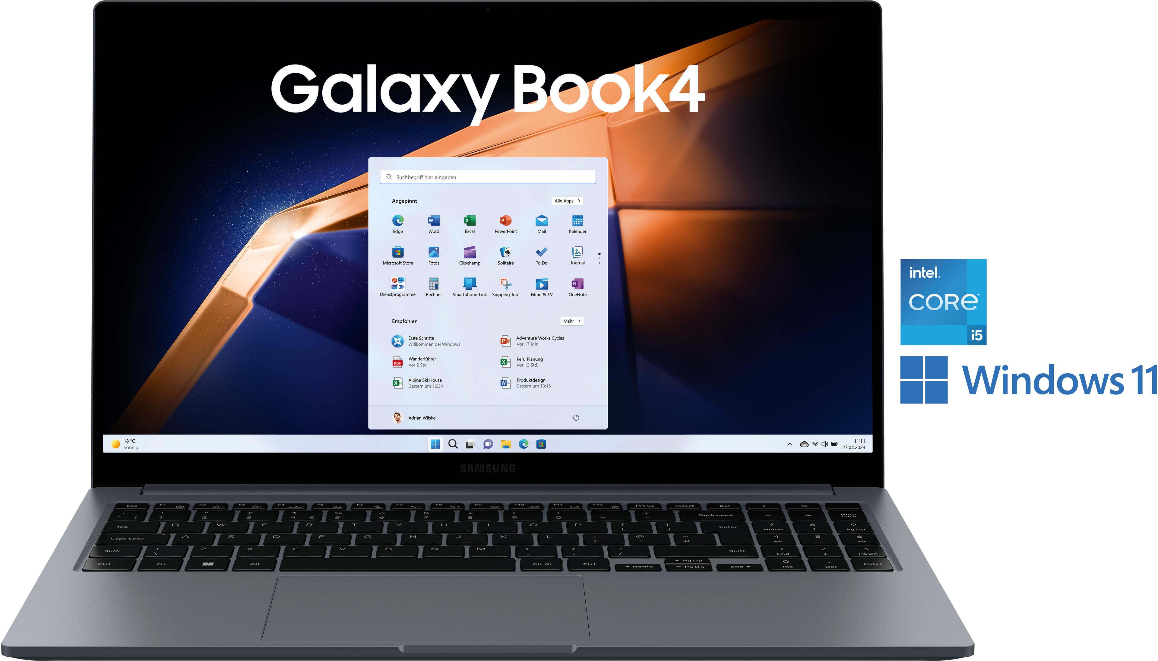 Samsung Galaxy Book4 i5 8/256 Go, gris