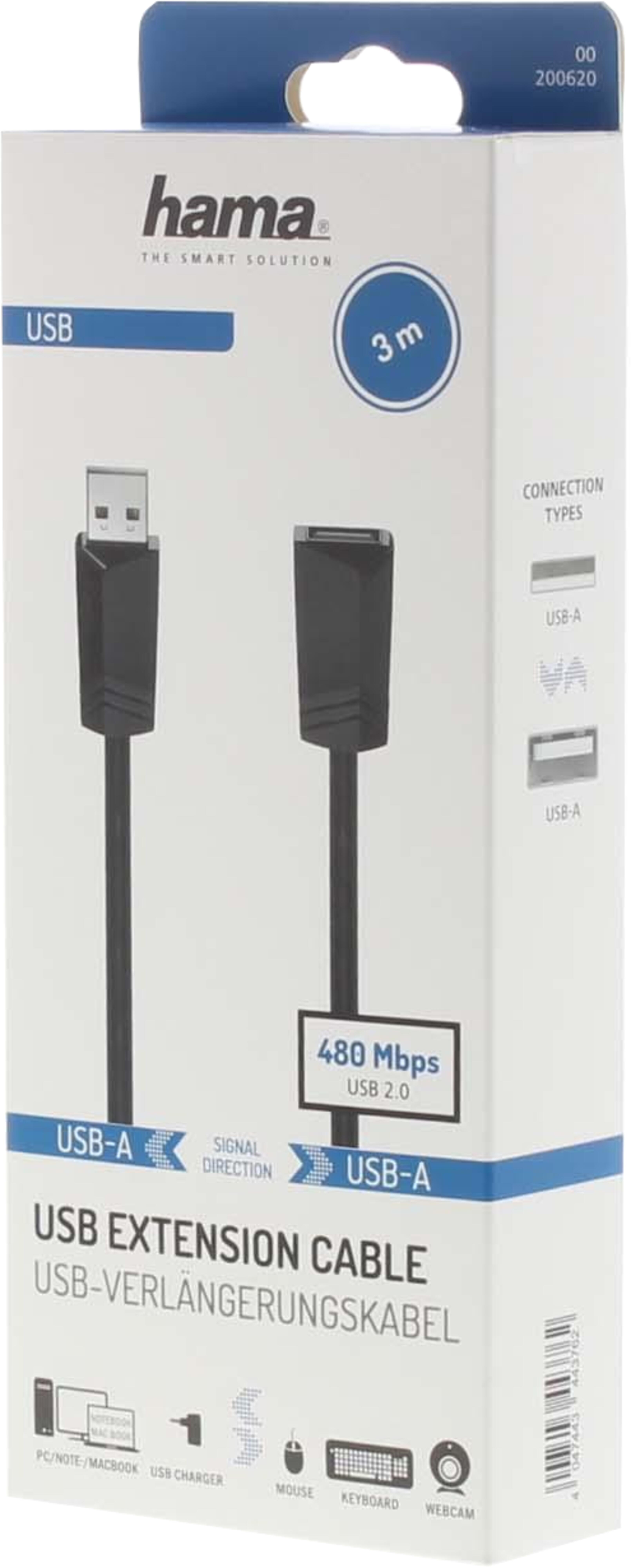 Hama USB Typ A Verlängerung 3 m