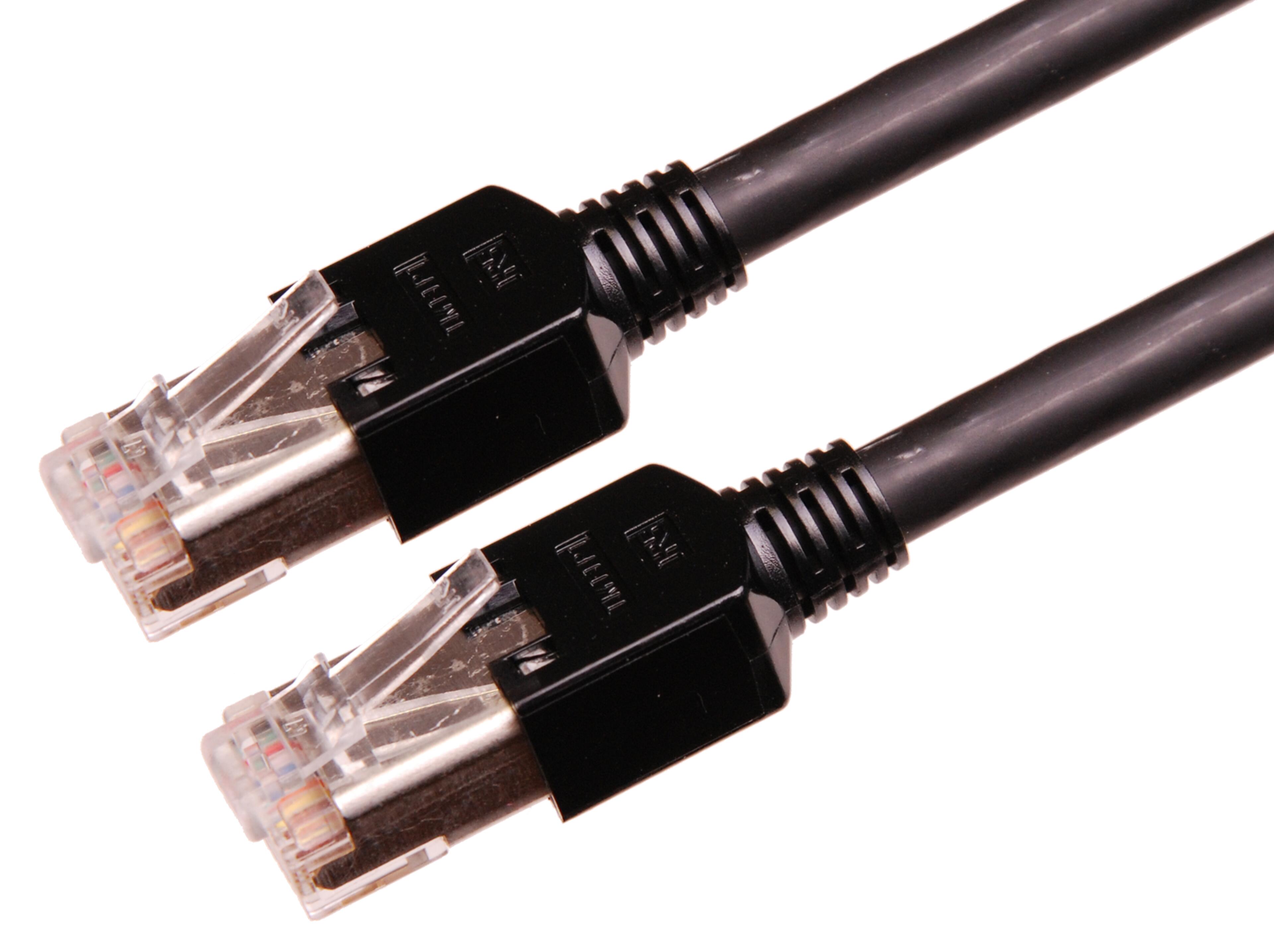 Patchkabel RJ45 S/FTP Cat5e 15 m schwarz
