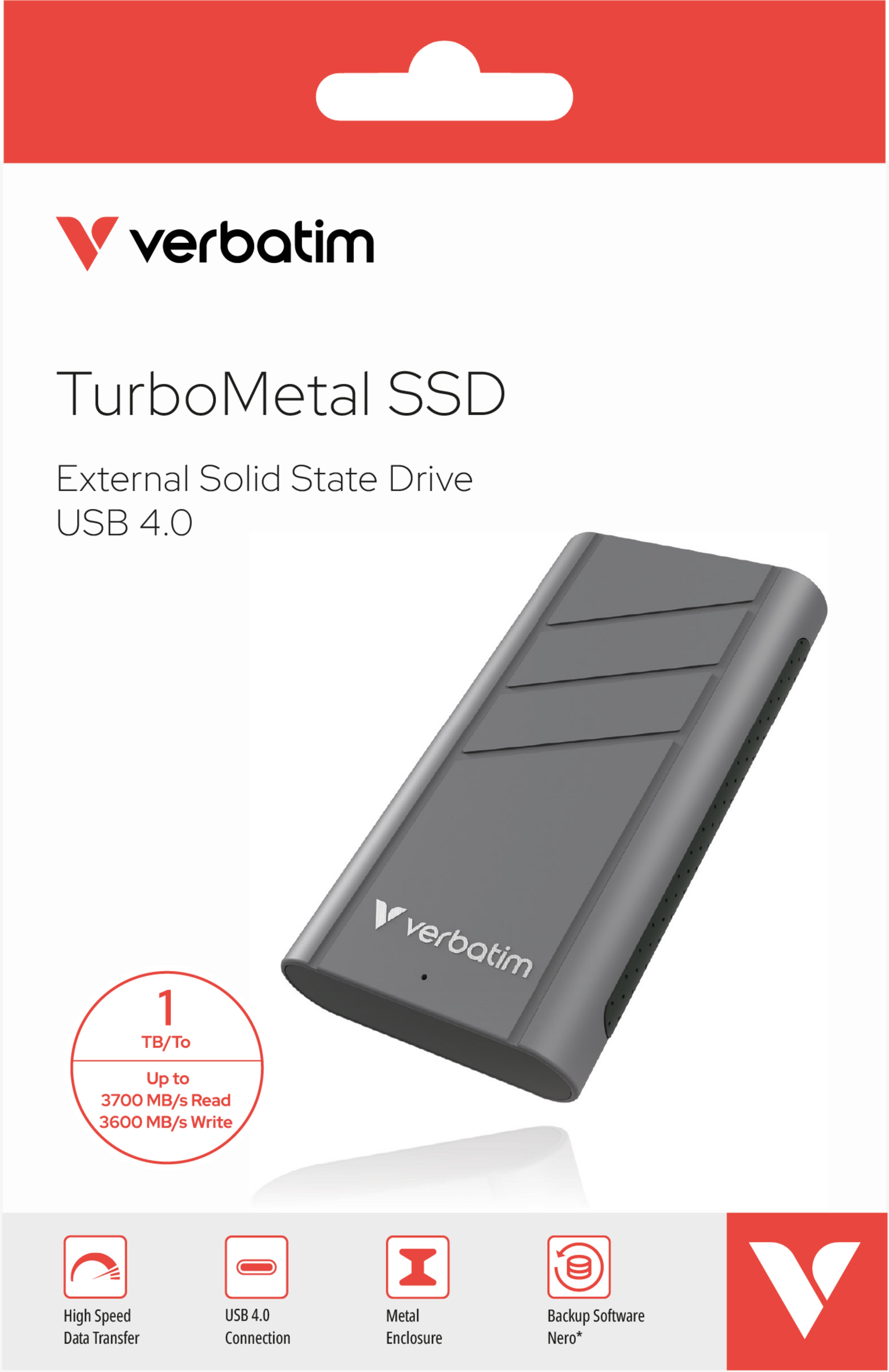 Verbatim TurboMetal USB4 SSD 1TB