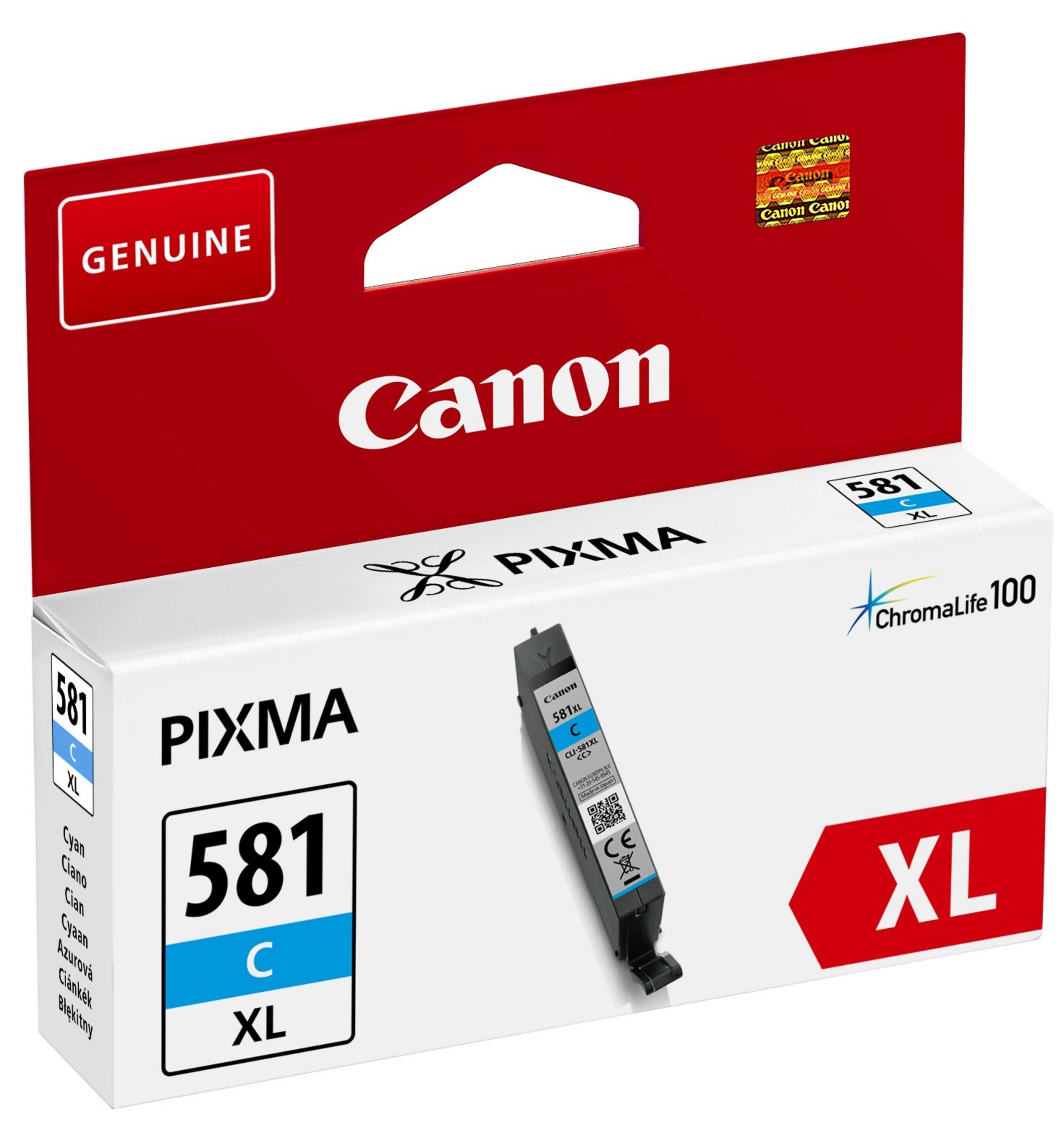 Tinta CLI-581XL C Canon, cian