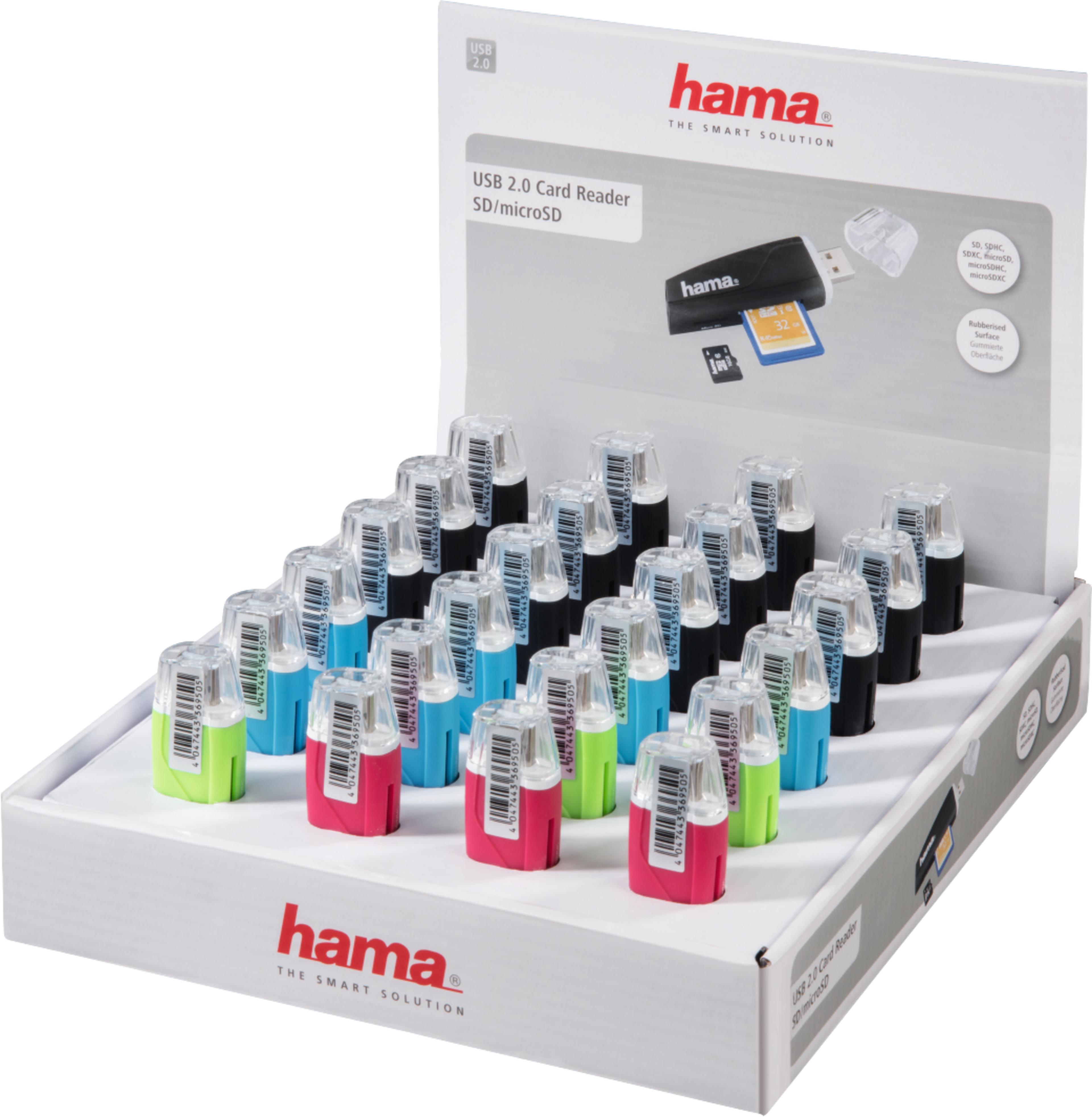 Lecteur cartes Hama USB2 SD/microSD, x24