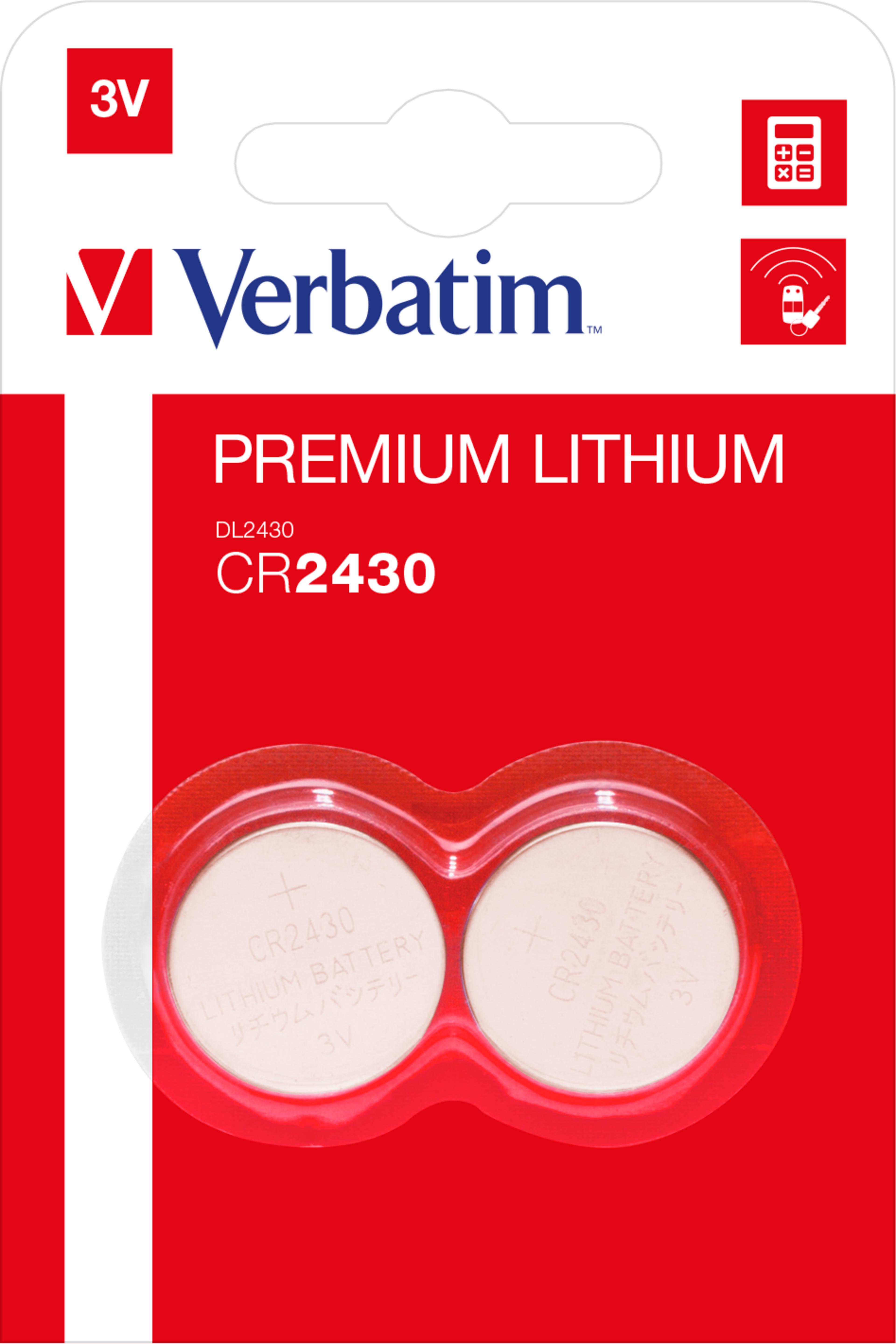 Verbatim CR2430 Lithium Battery 2-pack