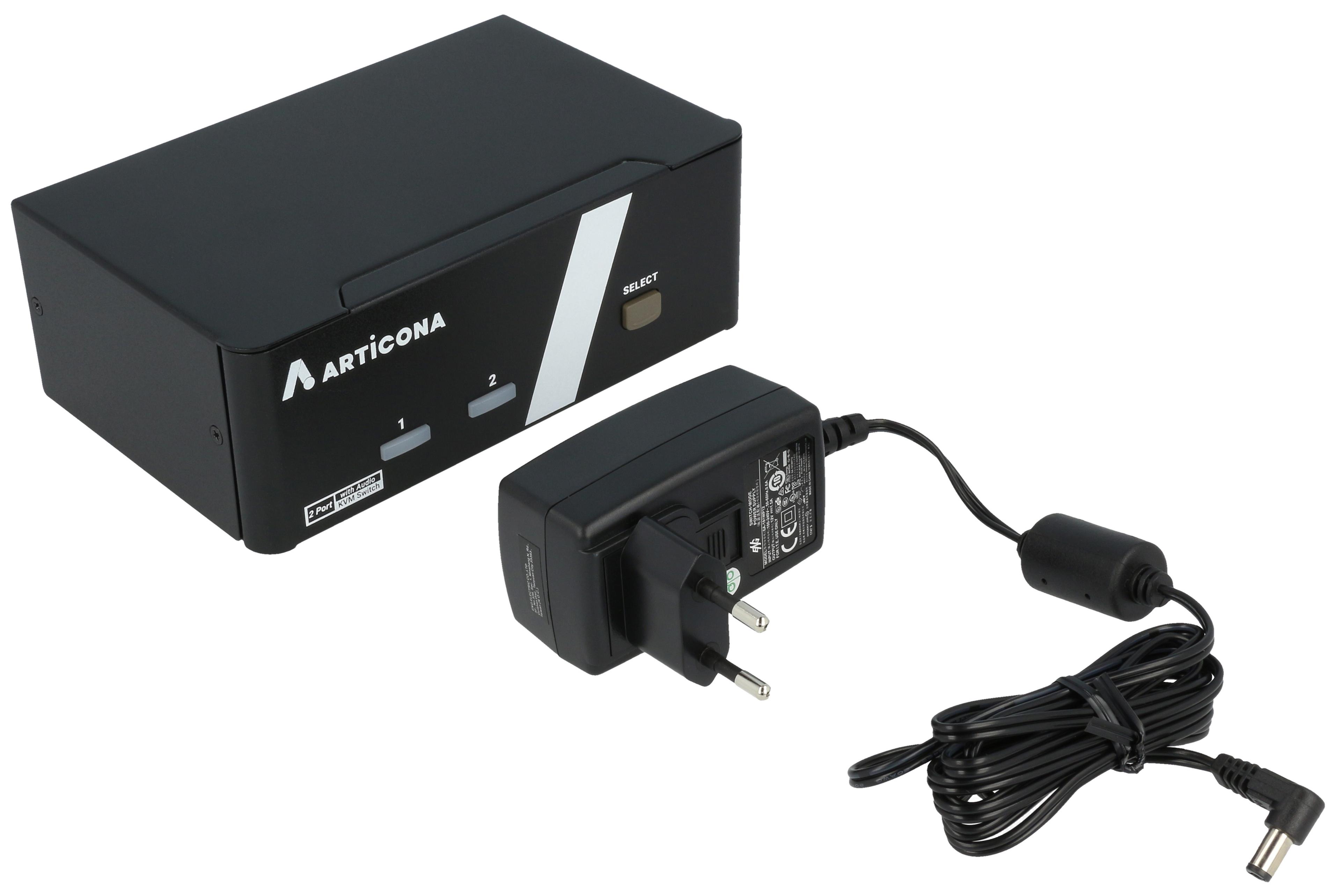 ARTICONA DP DualHead 2-port KVM Switch
