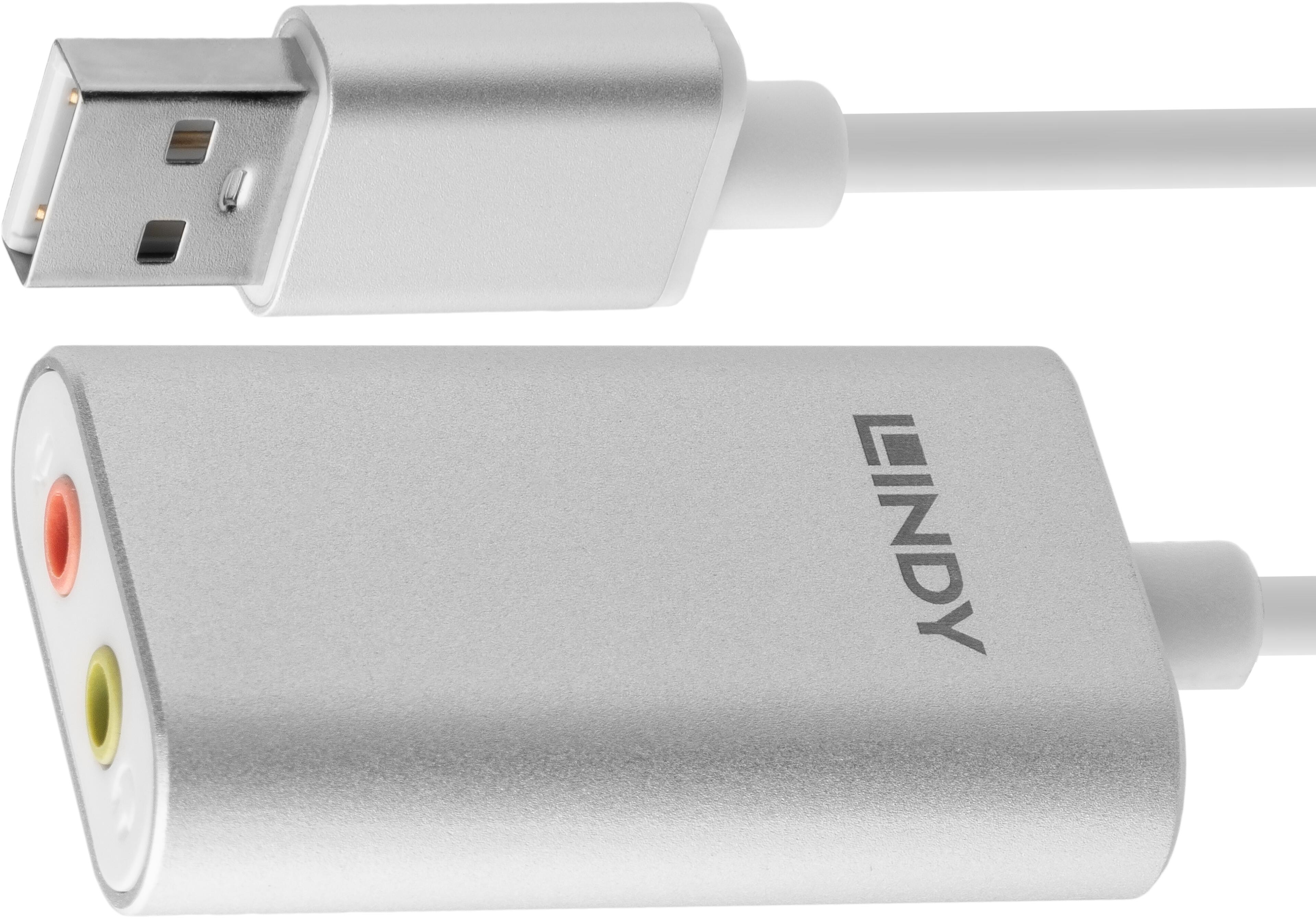 Adaptateur USB-A m.-2x prise jack f. 5mm