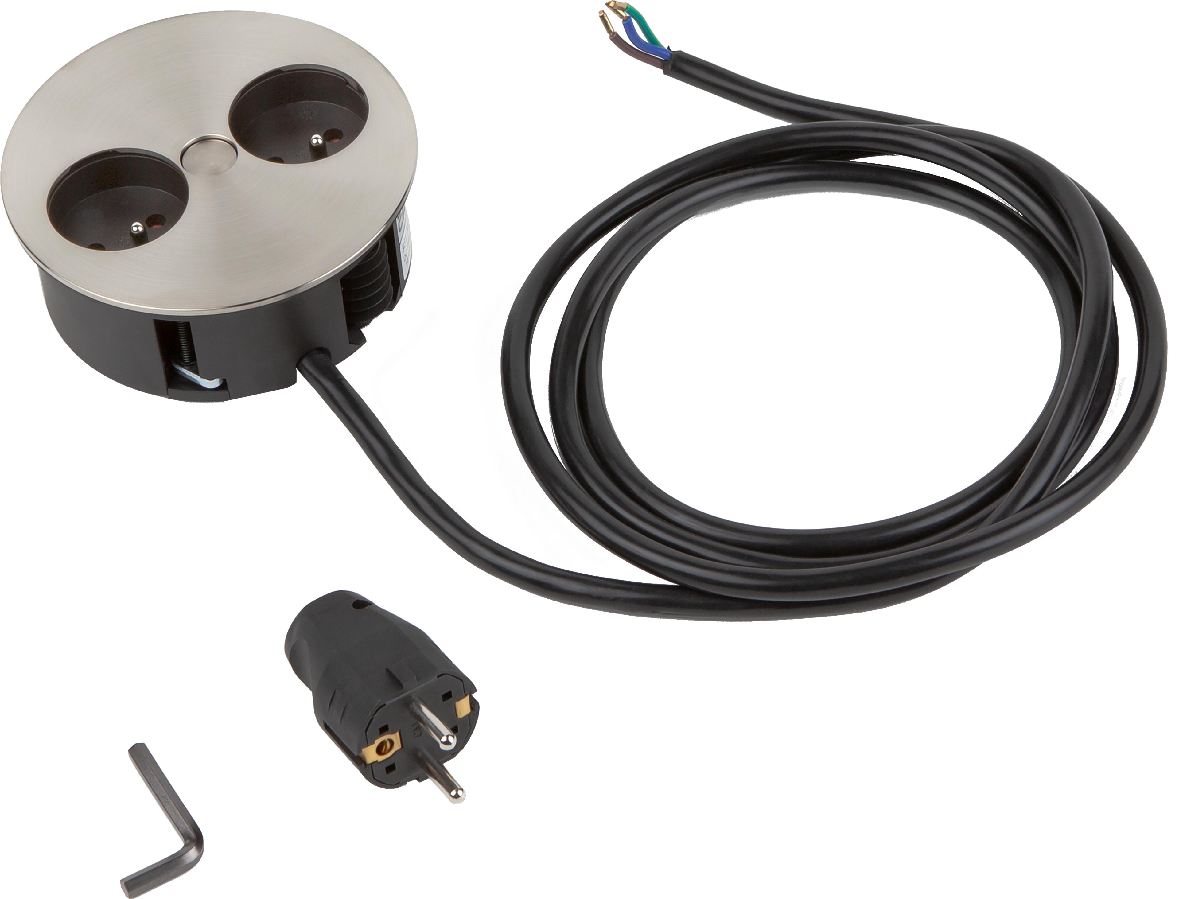 Multiprise TWIST x2, 2 m