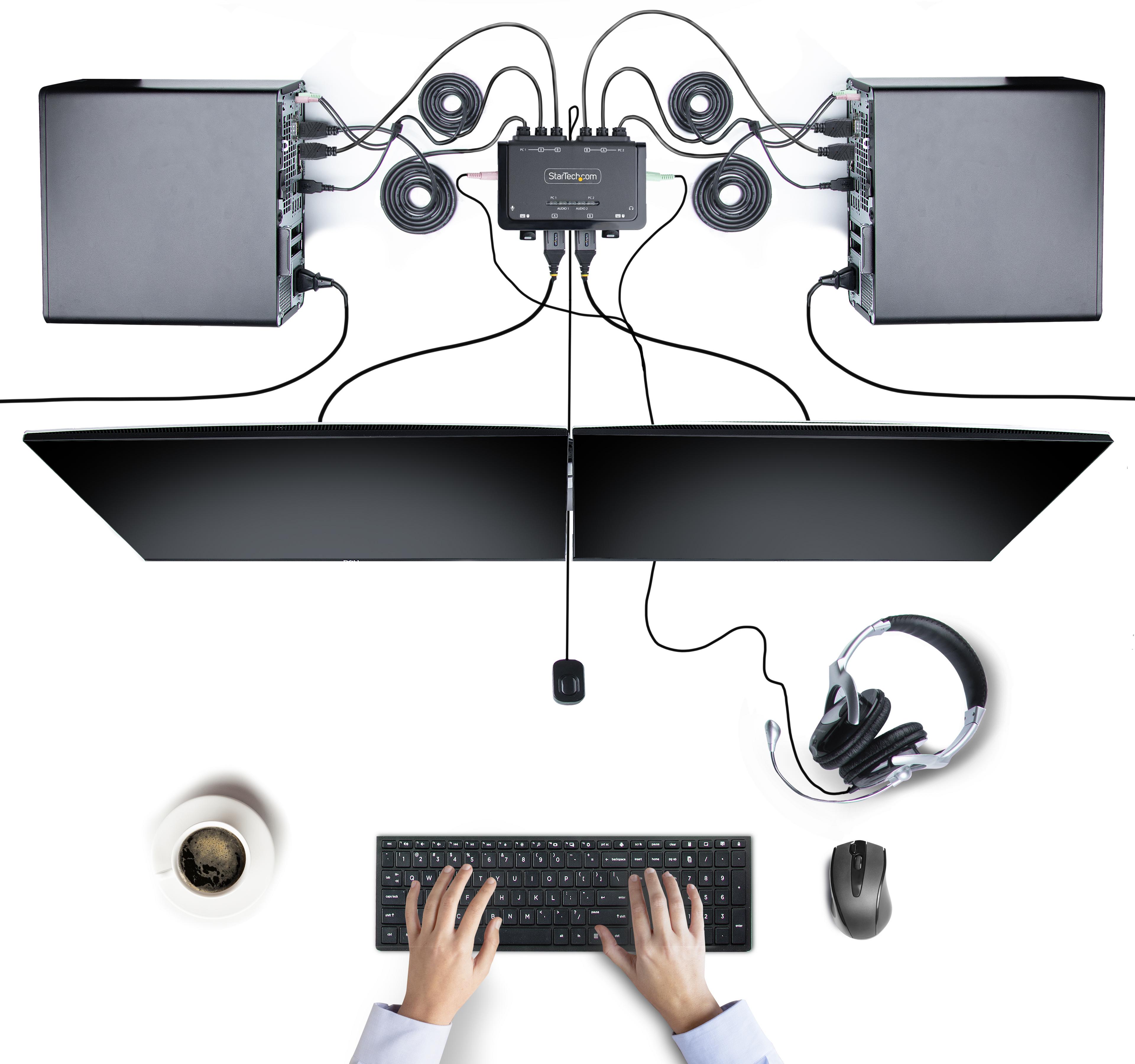 Prepínač KVM StarTech HDMI DualHead 2p.