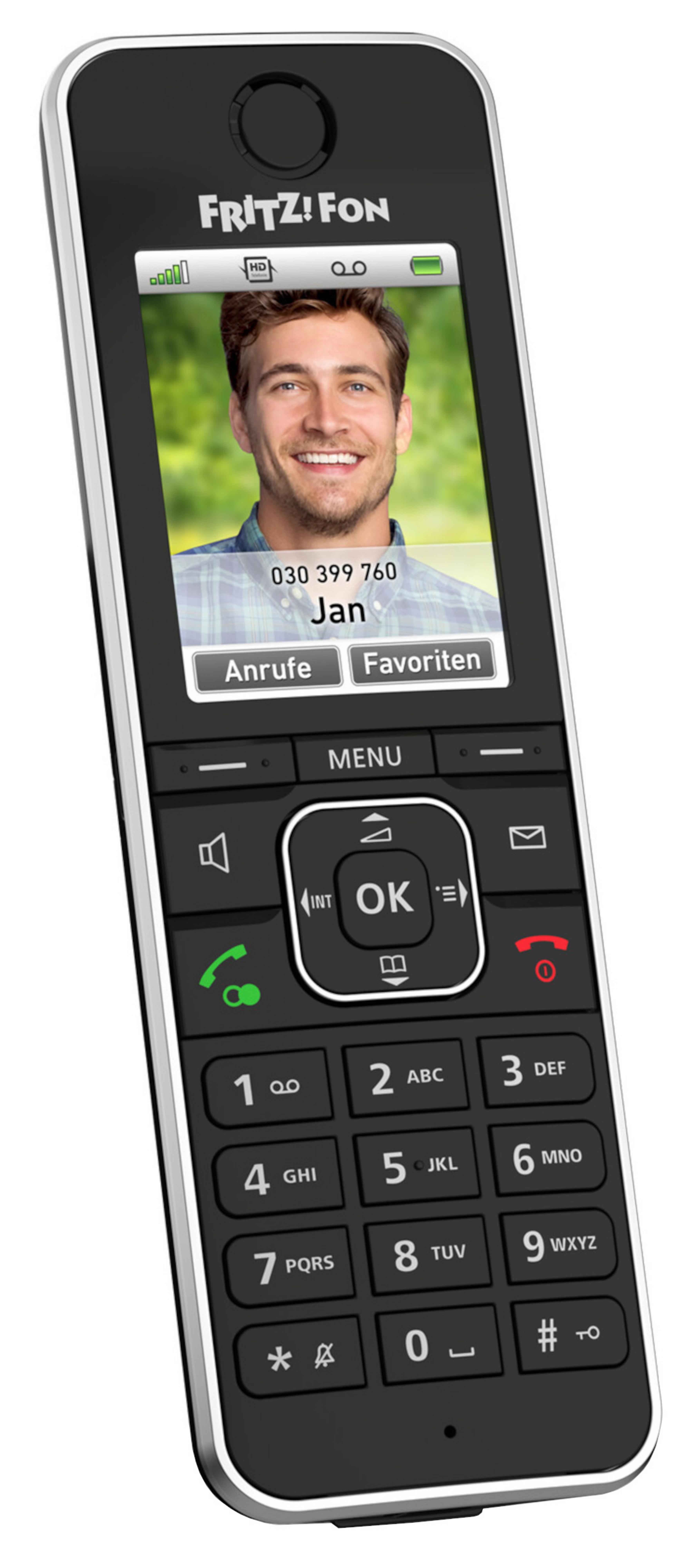 FRITZ!Fon C6 Black DECT Mobiltelefon