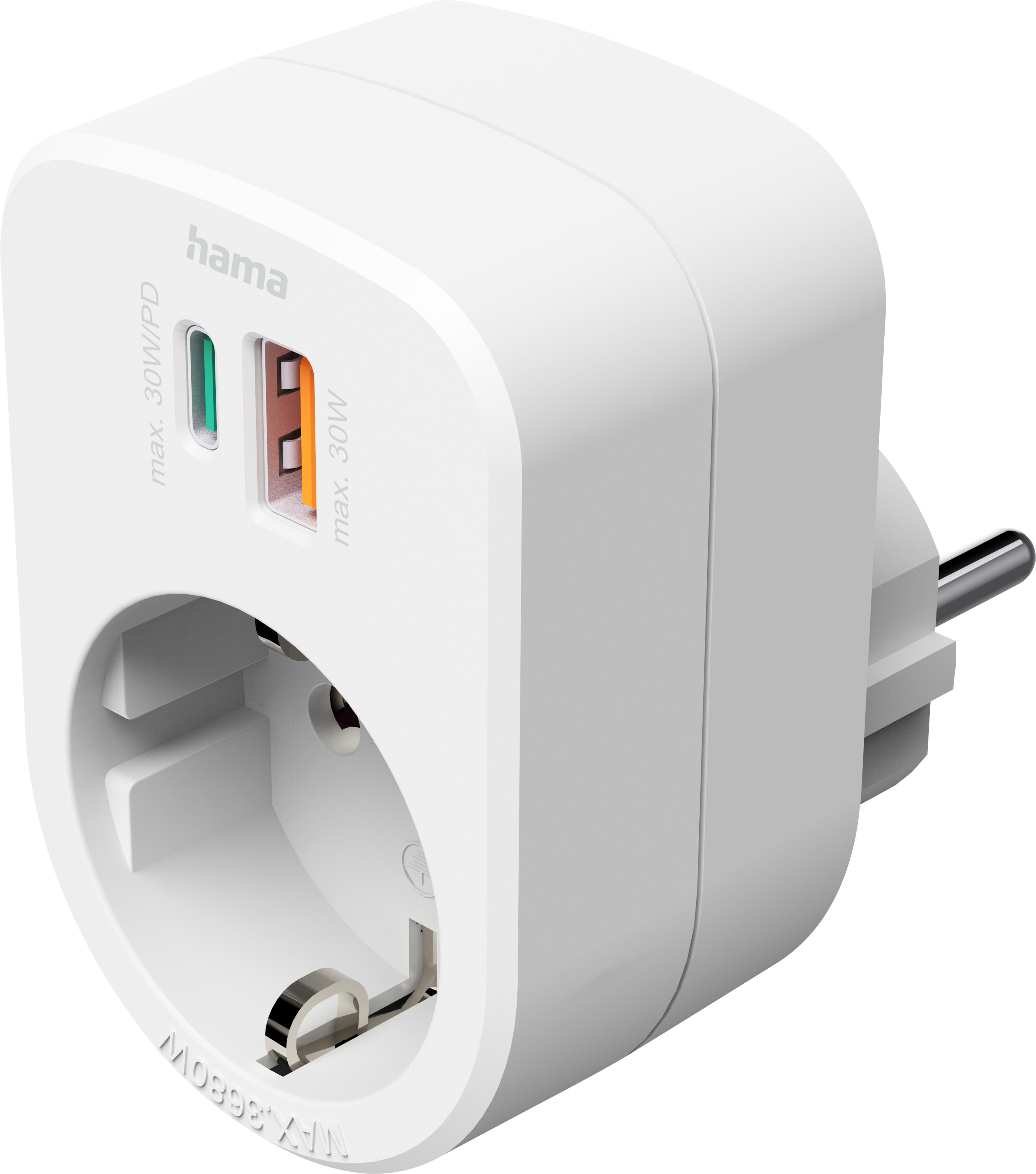 Steckdosen Adapter 1fach + 2xUSB