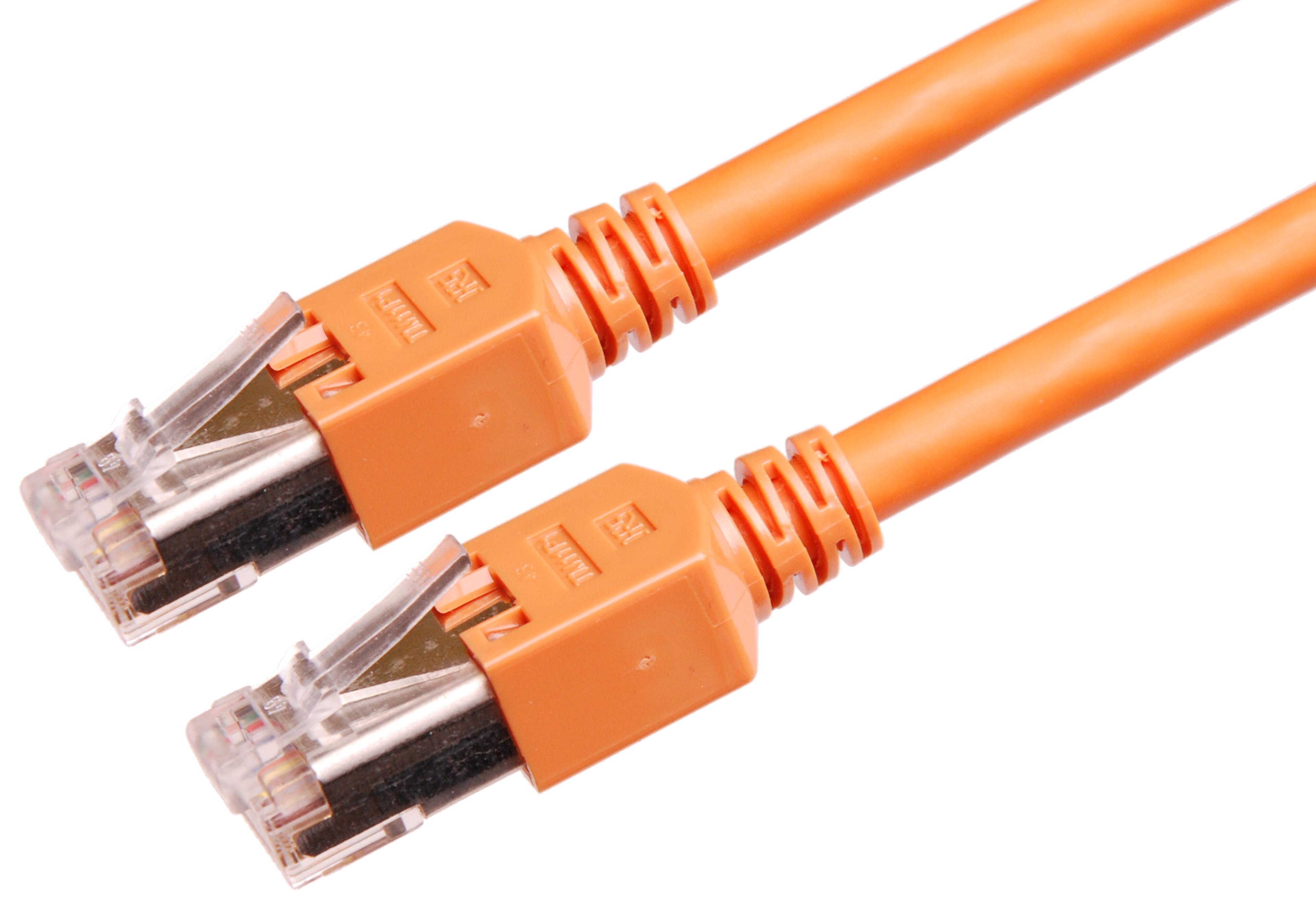 Patchkabel RJ45 S/FTP Cat5e 30 m orange