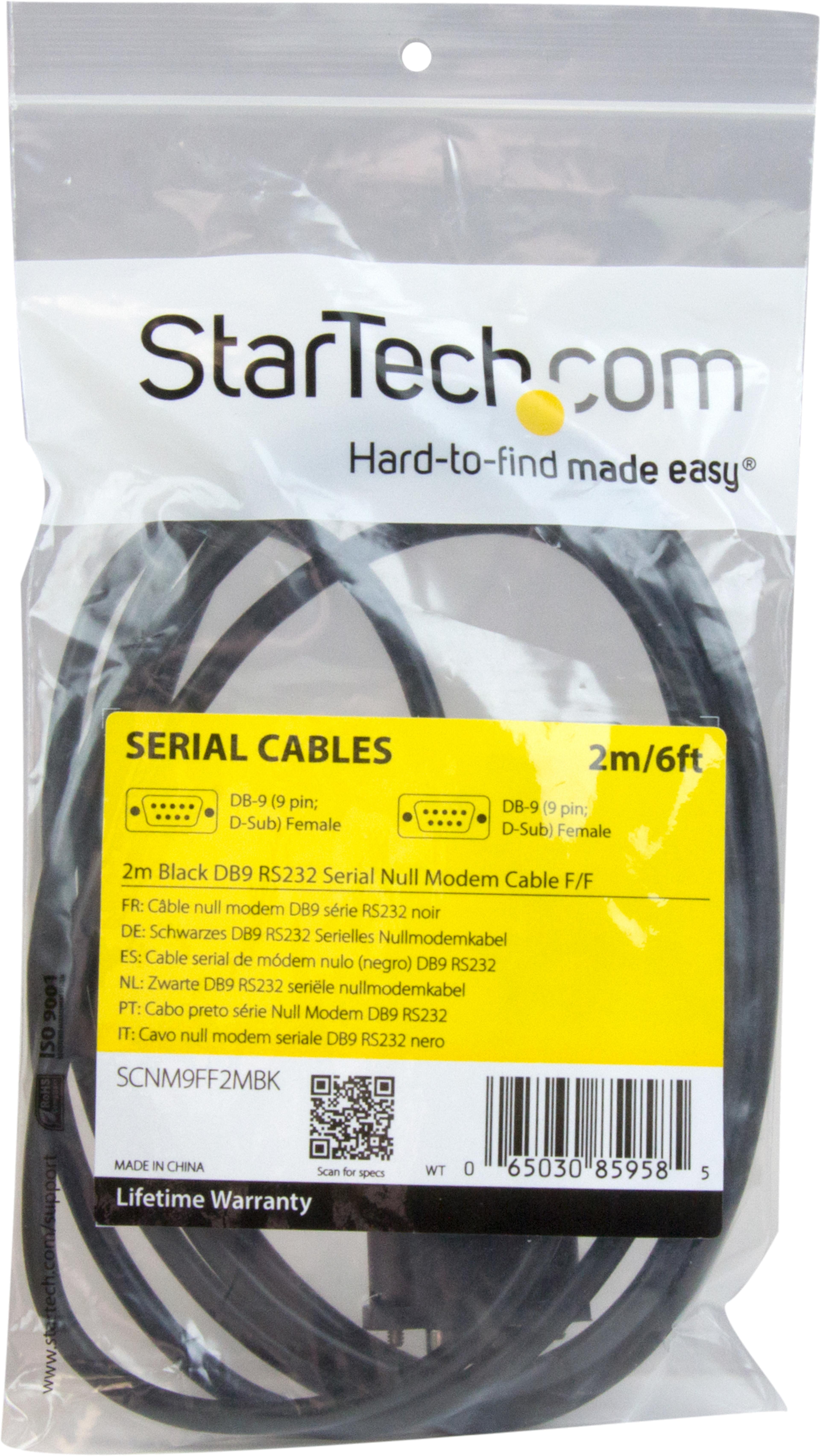 StarTech Null Modem Cable DB9/f-DB9/f 2m