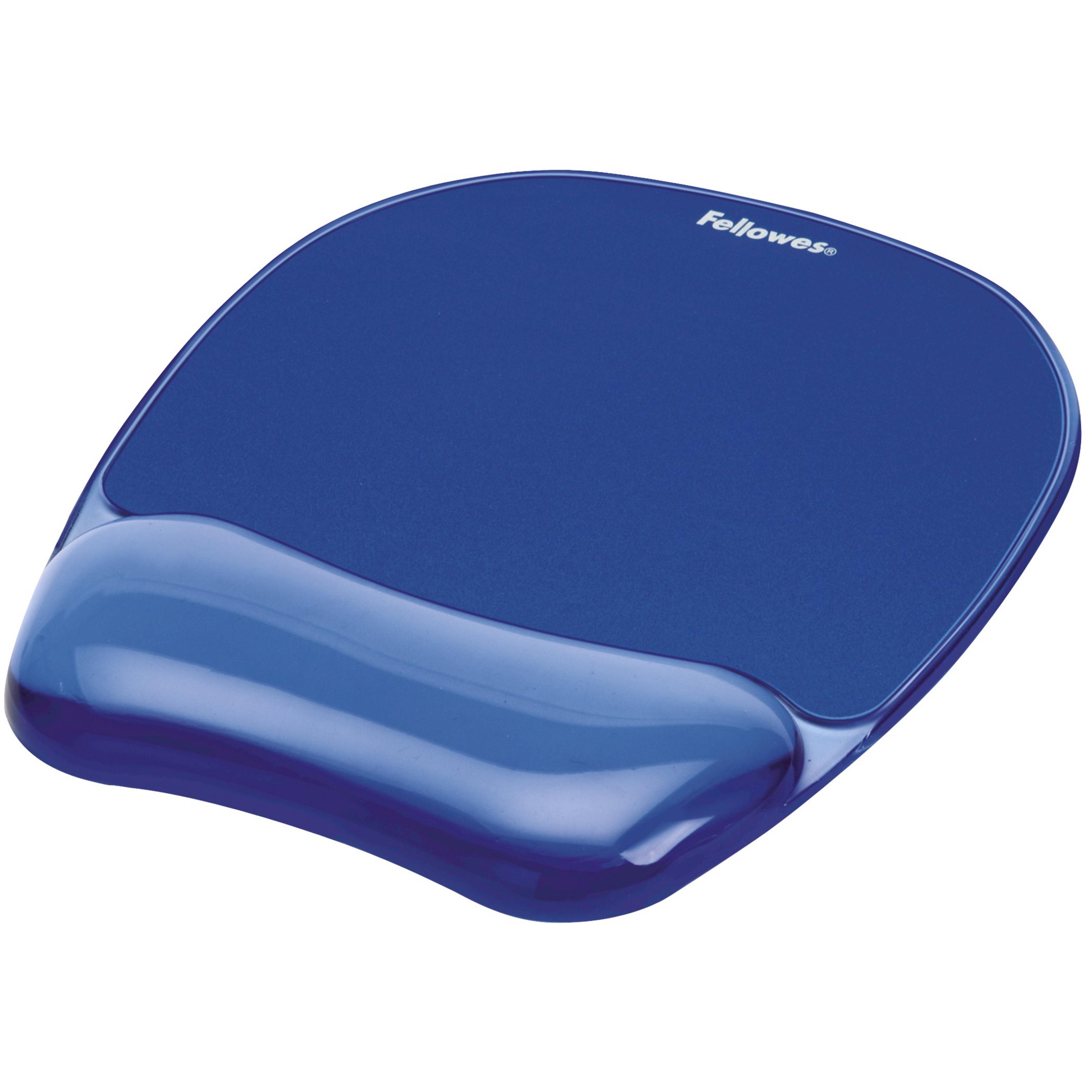 Fellowes Mouse Pad w/ Gel Wrist Rest Blu