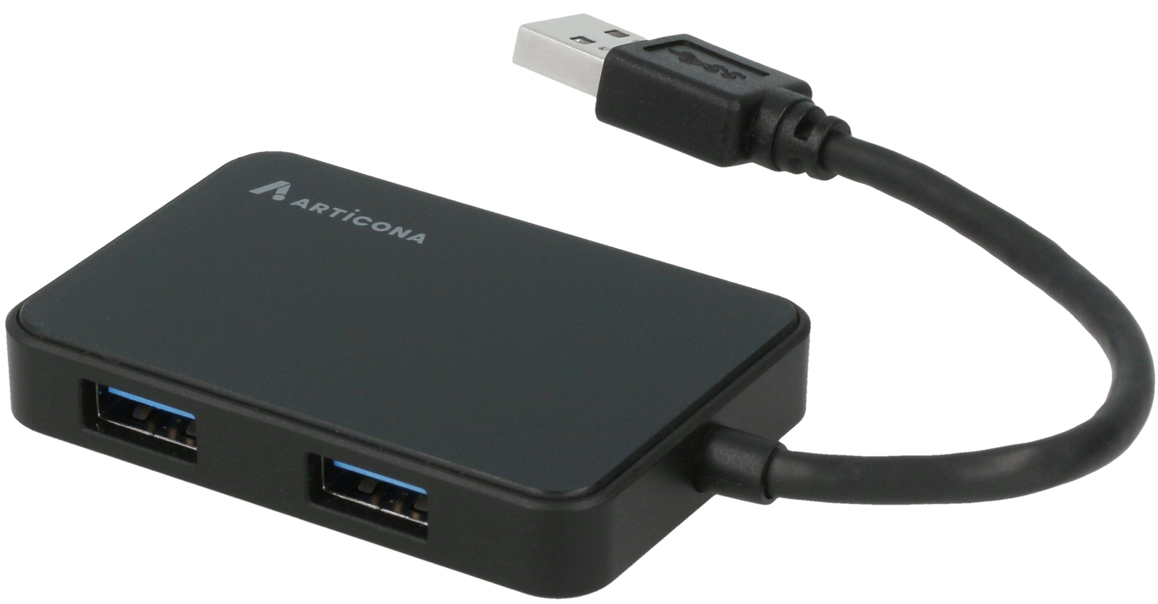 ARTICONA 4-Port USB Hub 3.0 schwarz