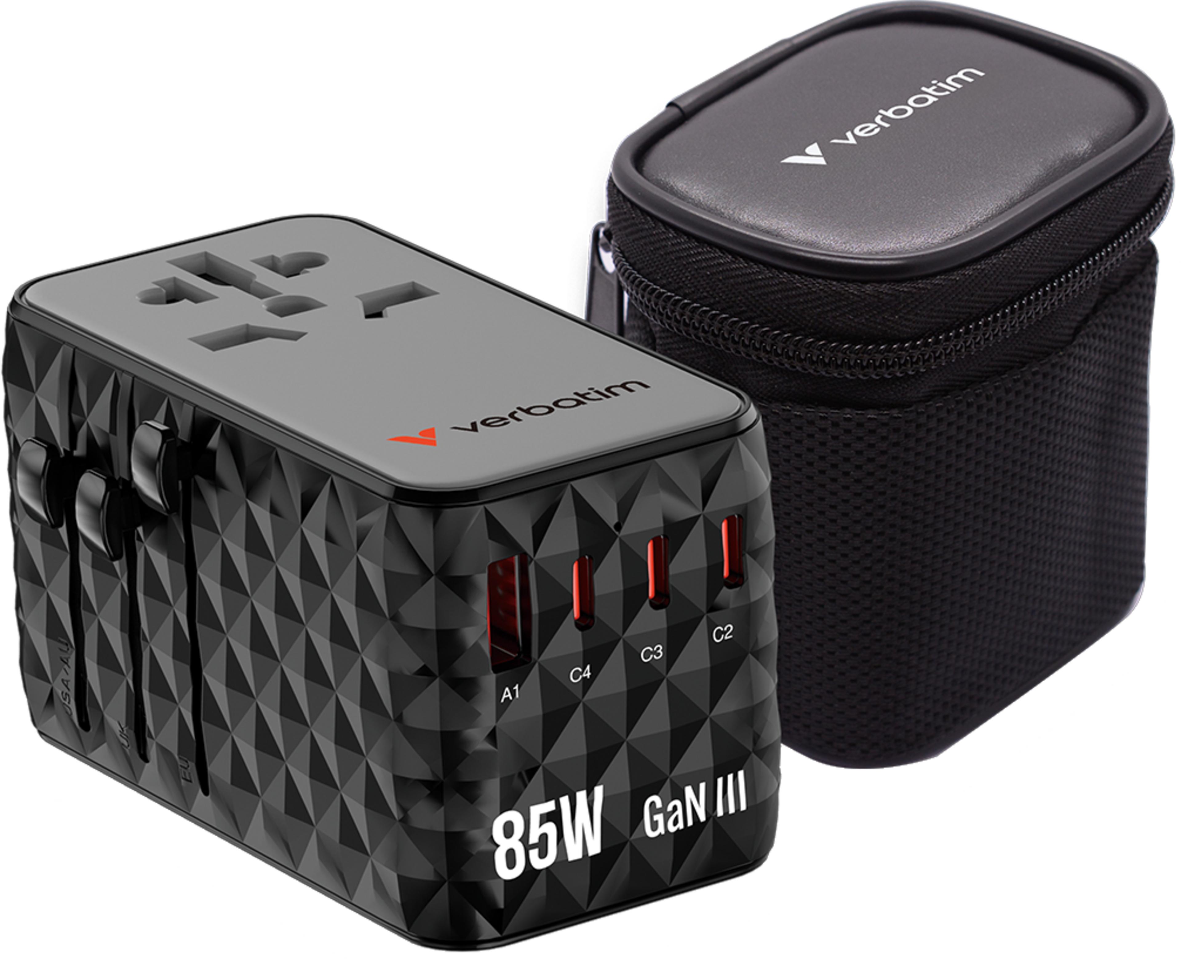 Verbatim World+5x USB GaN Travel Adapter