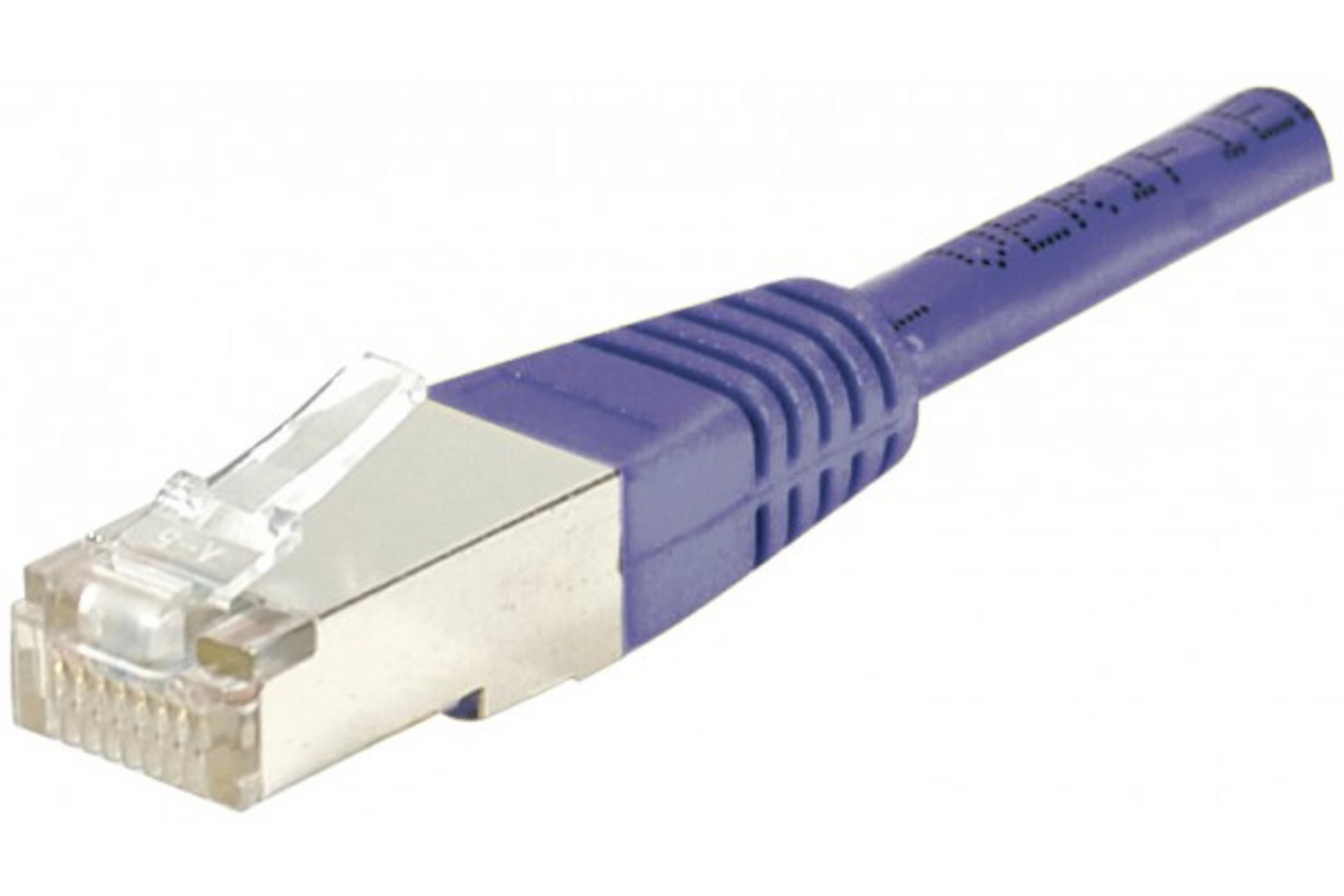 Câble patch RJ45 F/UTP Cat6 violet 2 m
