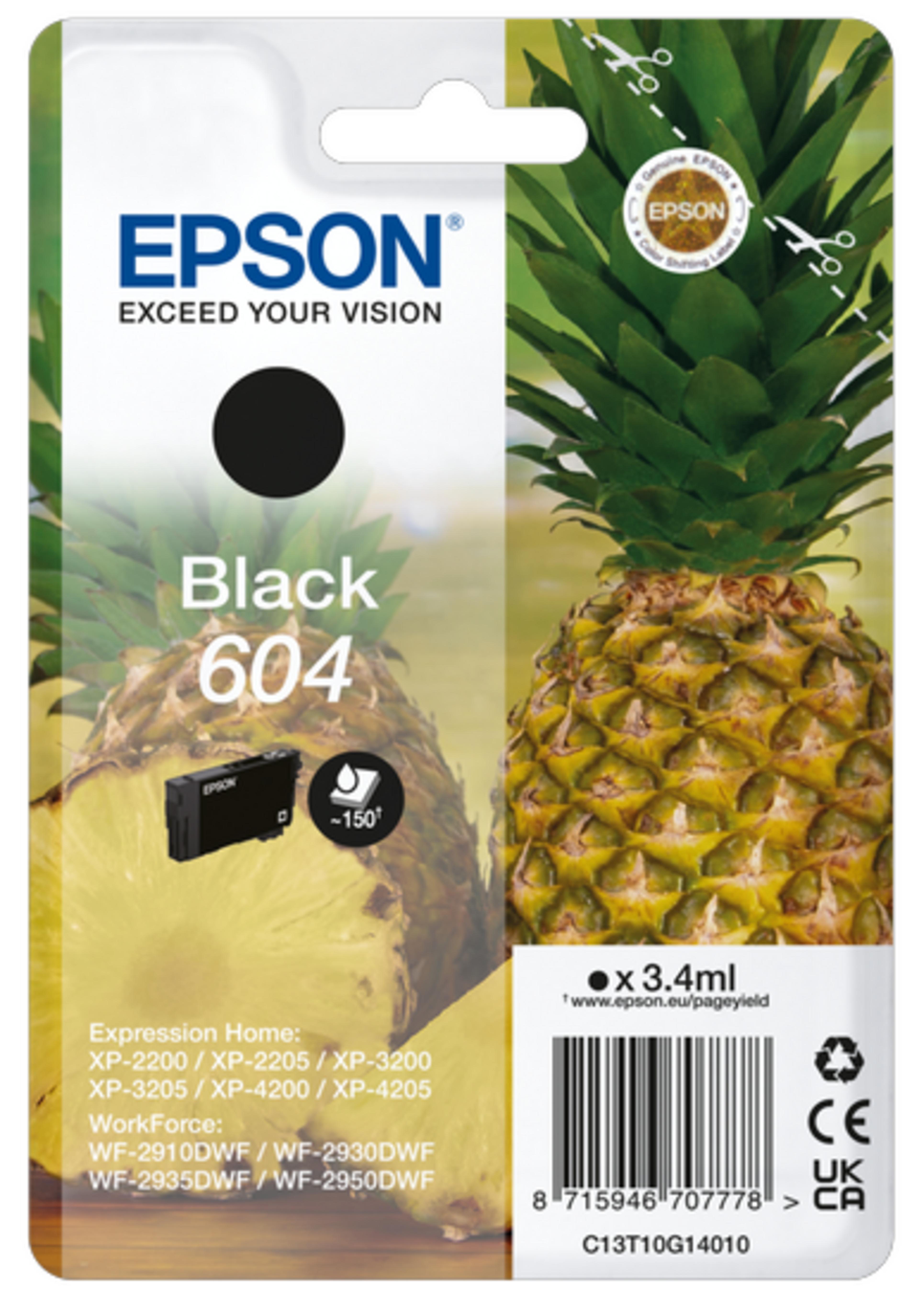 Epson Singlep. 604 Ananas-Tinte schwarz