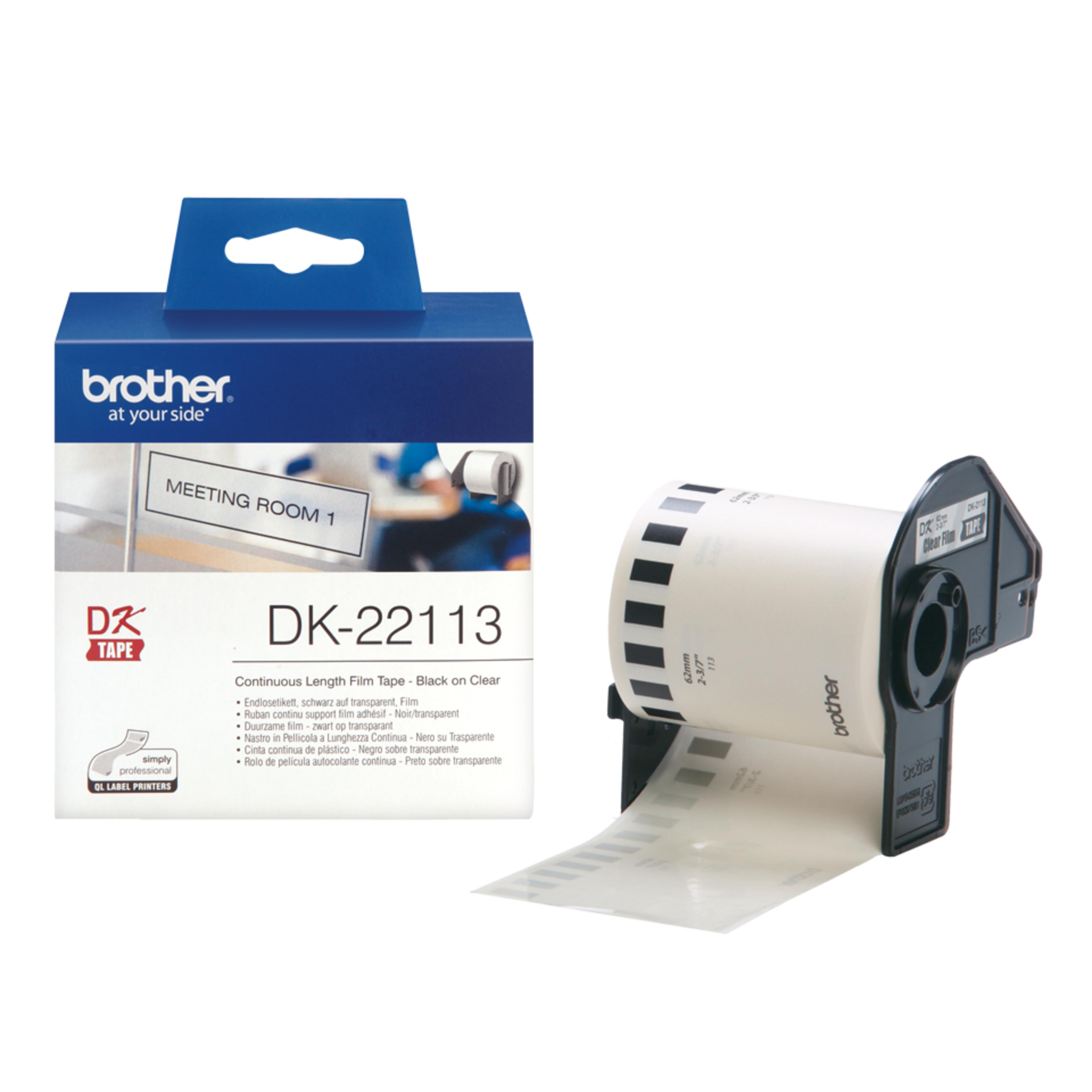 Étiquet. continu Brother 62mmx15m transp