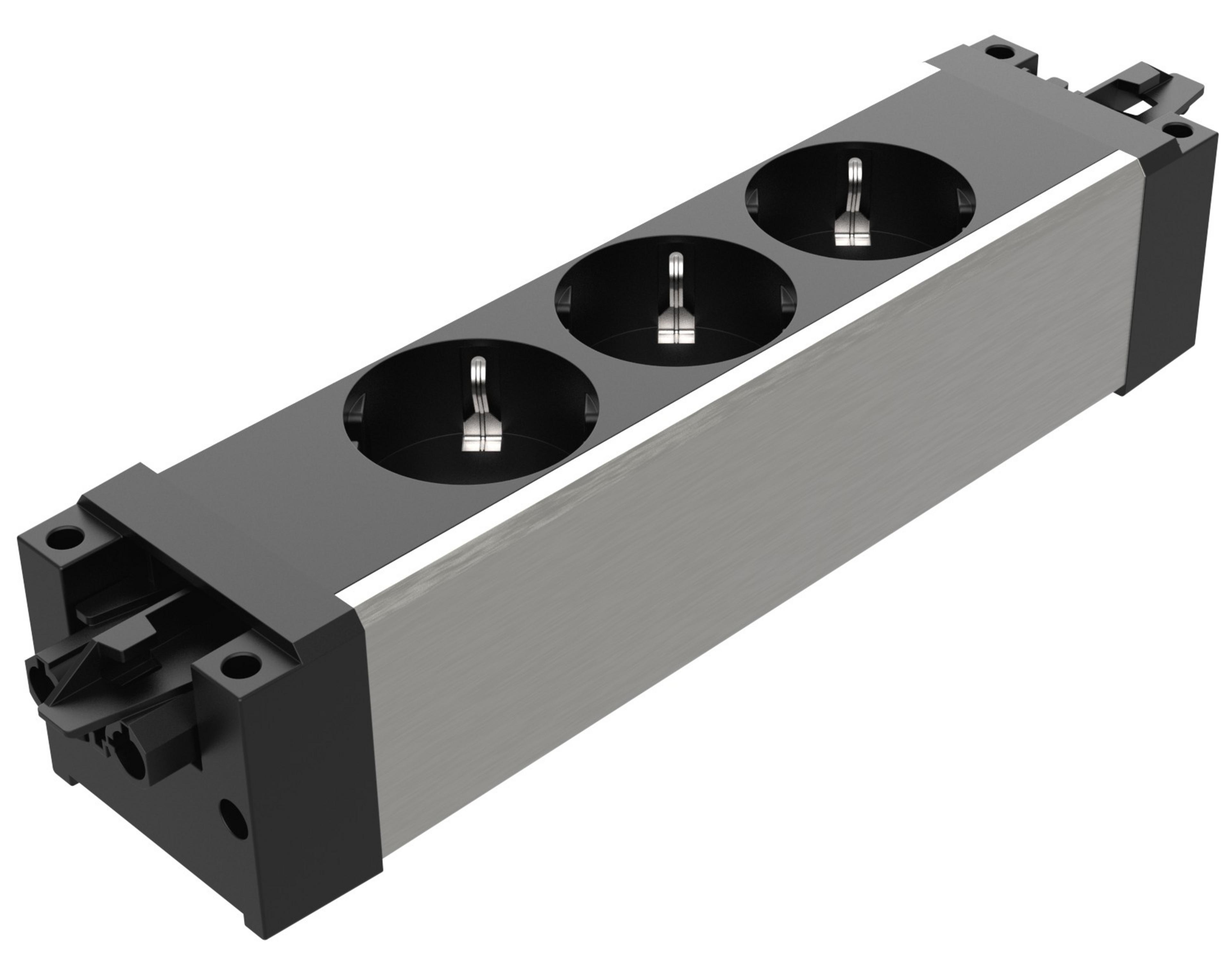Dataflex Recessed Power Strip 3-way