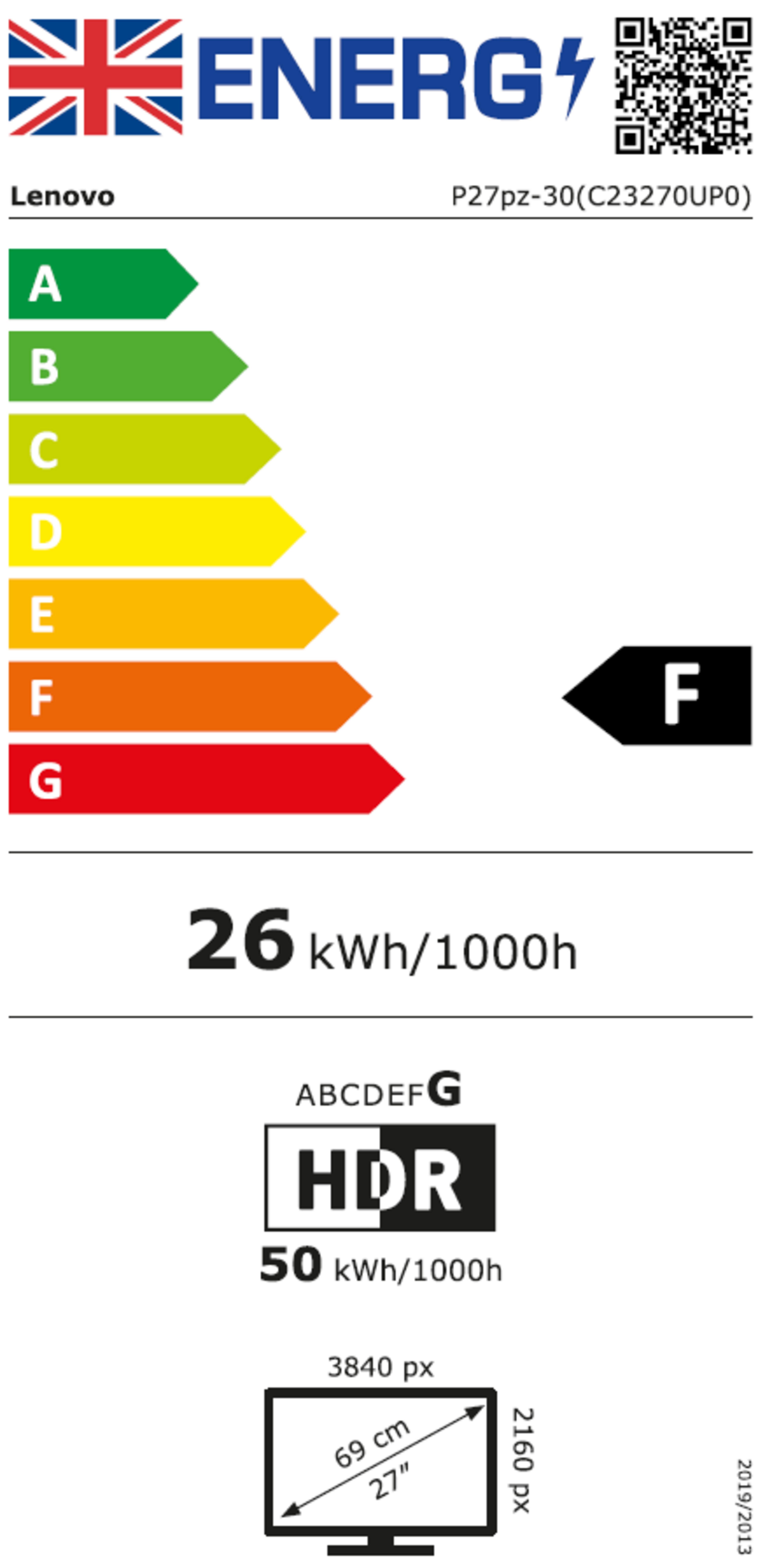Lenovo ThinkVision P27pz-30 Monitor