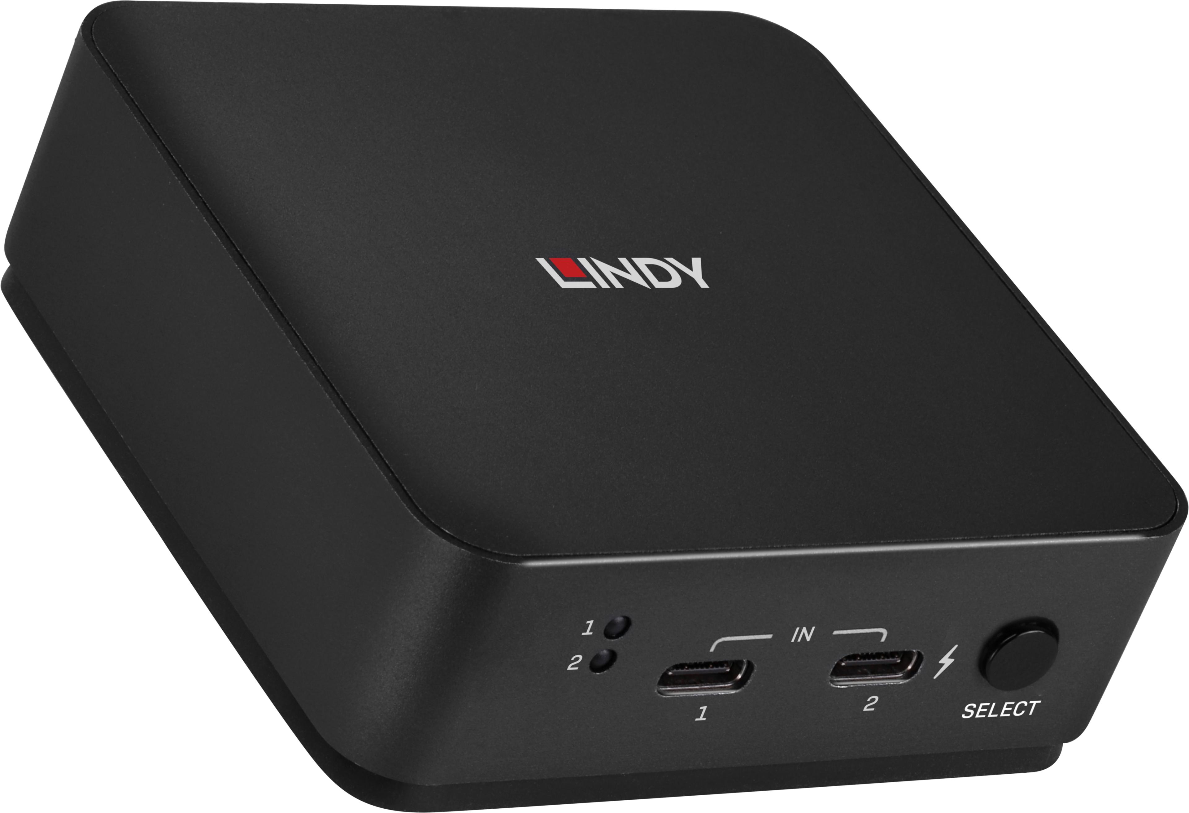 LINDY KVM Switch HDMI/Type-C 2-port