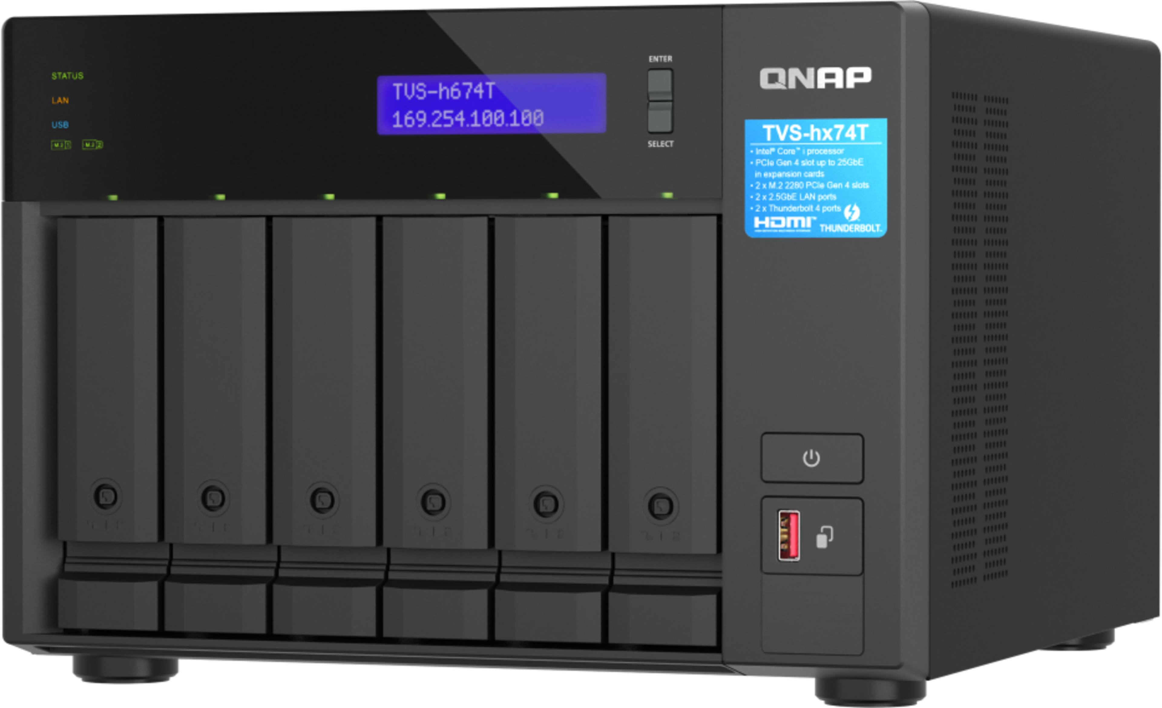 QNAP TVS-h674T 32GB 6-bay NAS