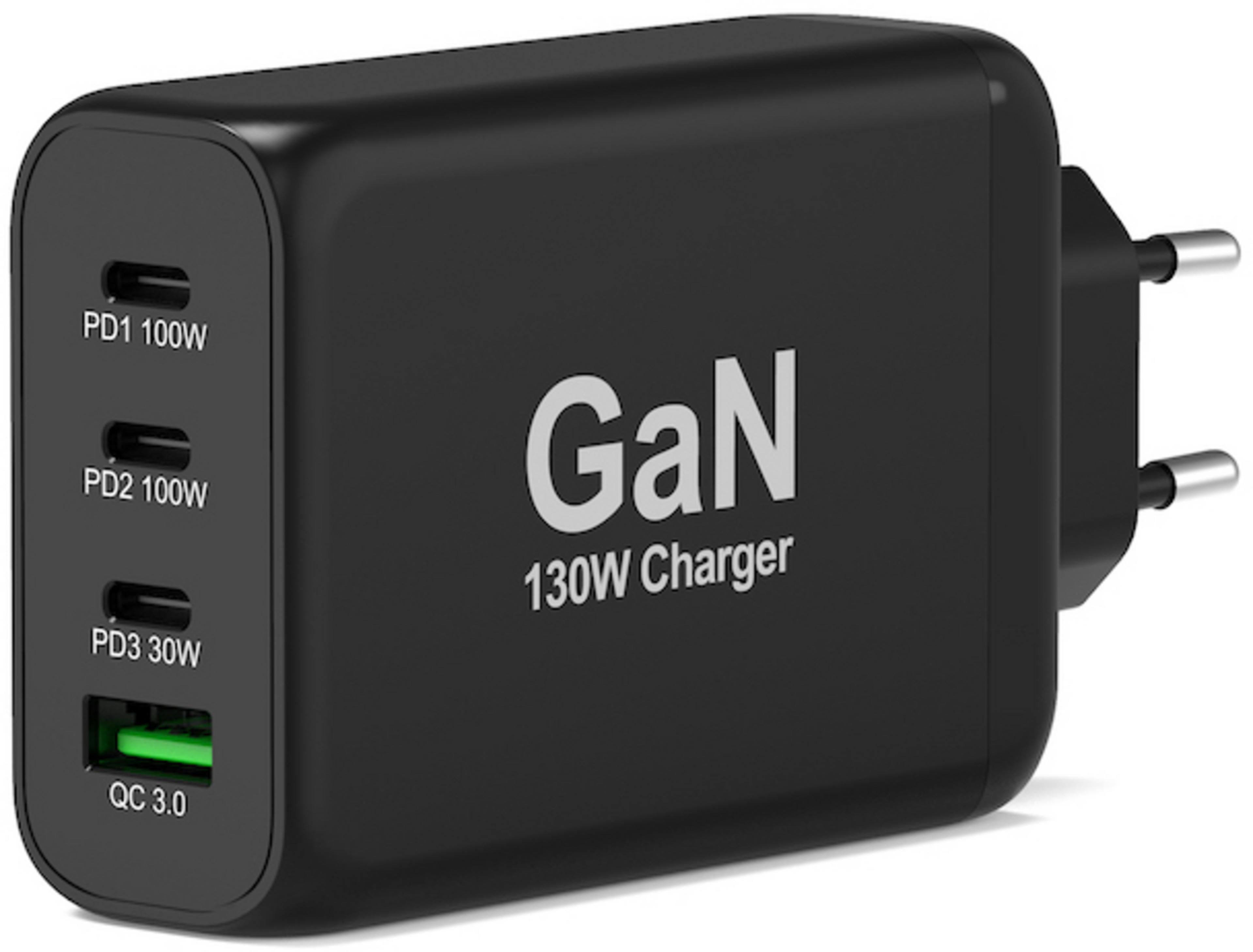 Port 130W 4xUSB-C/USB-A GaN Charger