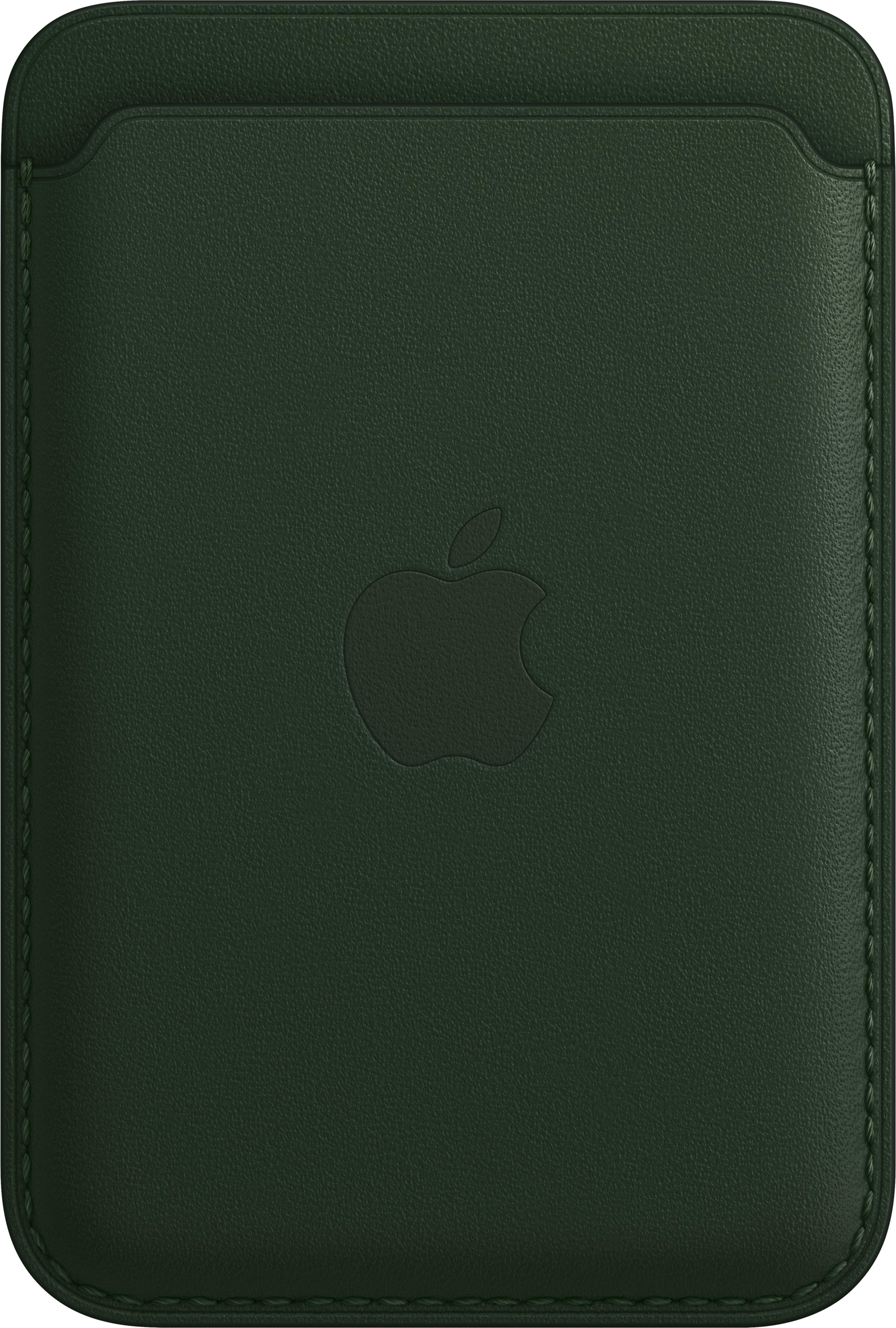 Apple iPhone Leder Wallet schwarzgrün