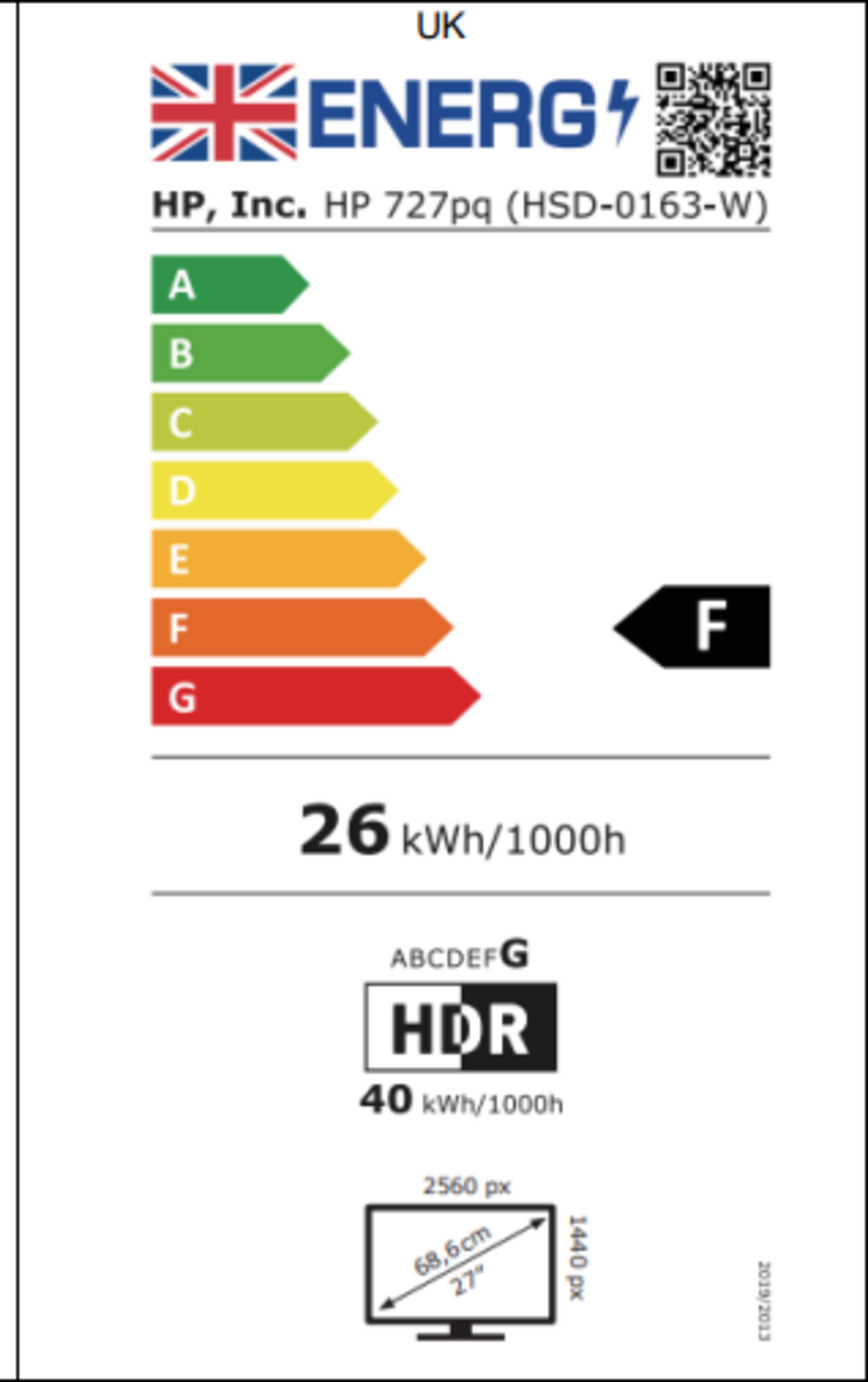 HP Series 7 Pro QHD TB4 Monitor -727pu