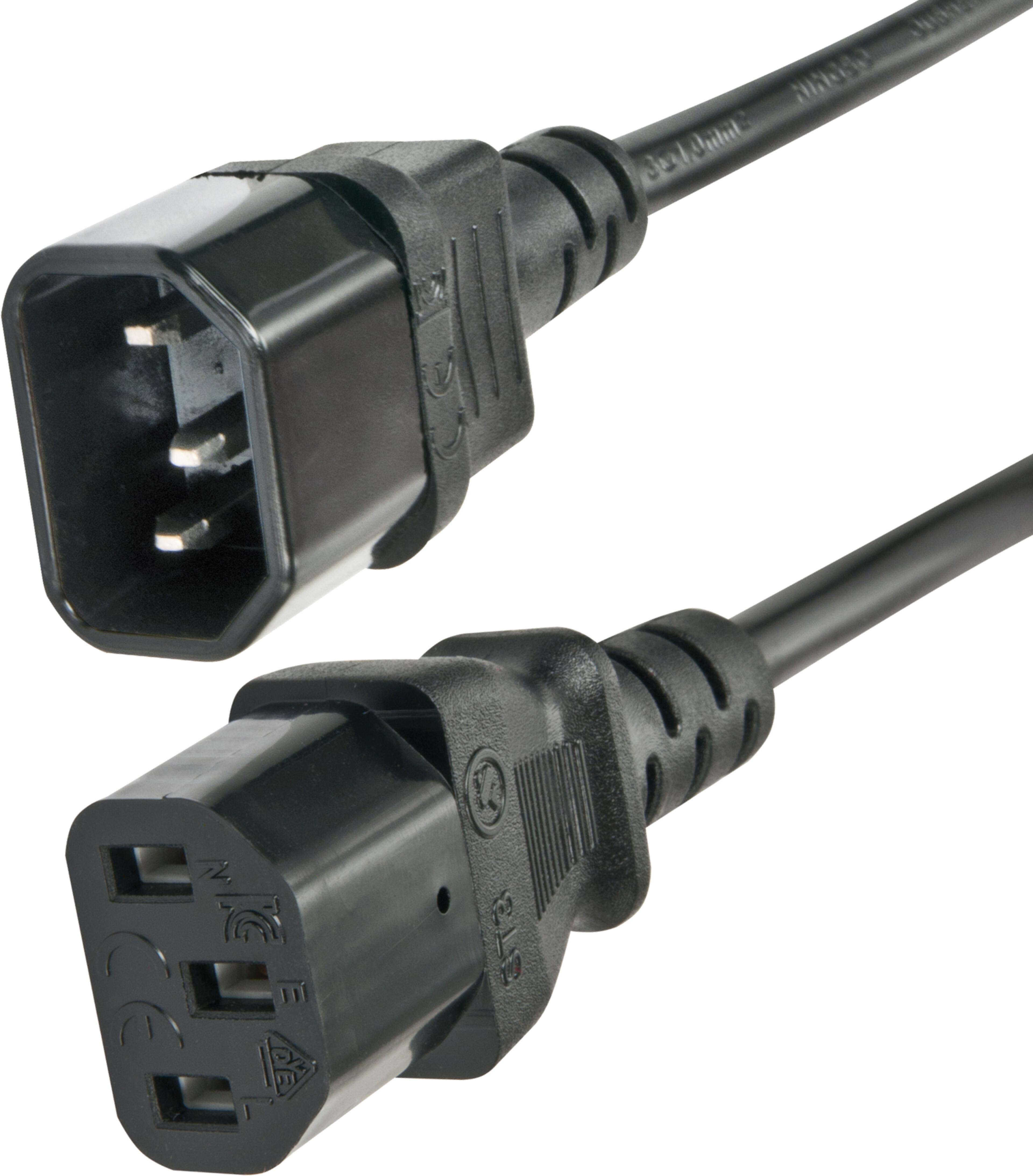 Power Cable C13 - C14 2m Black