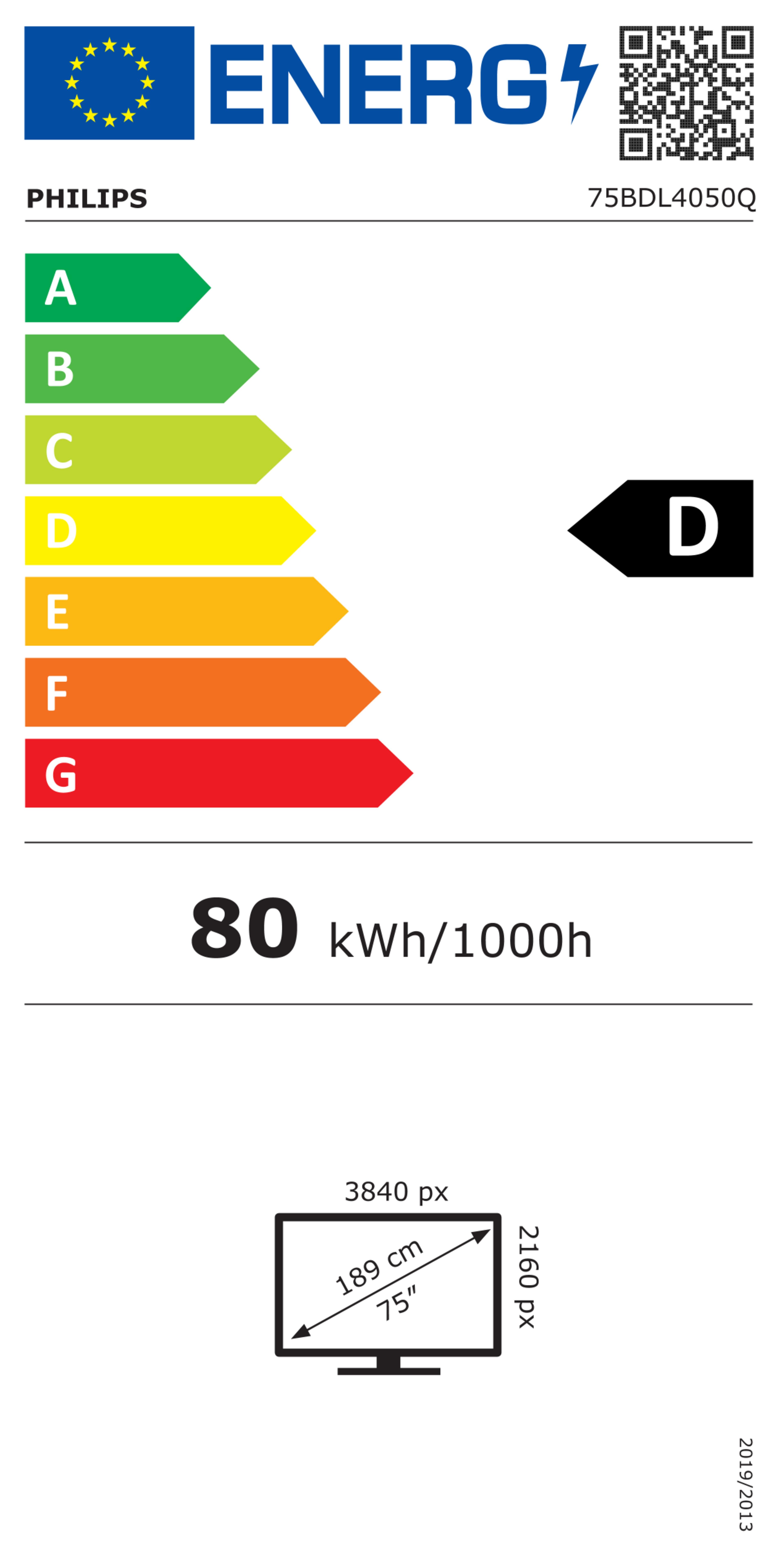 Philips 75BDL4050Q Display